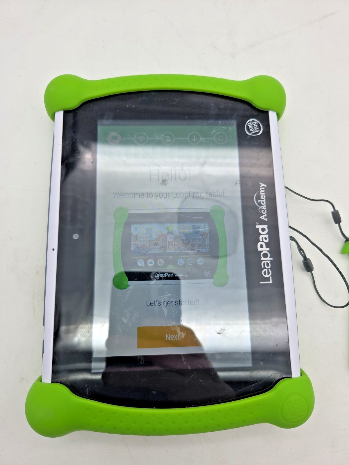 LeapFrog LeapPad Academy Kids Learning Tablet with Green Protective Bumper Case