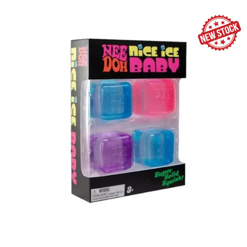 Needoh Nice Ice Baby 4 Pack Mini Cubes Squishy Stress Fidget Toy Authentic