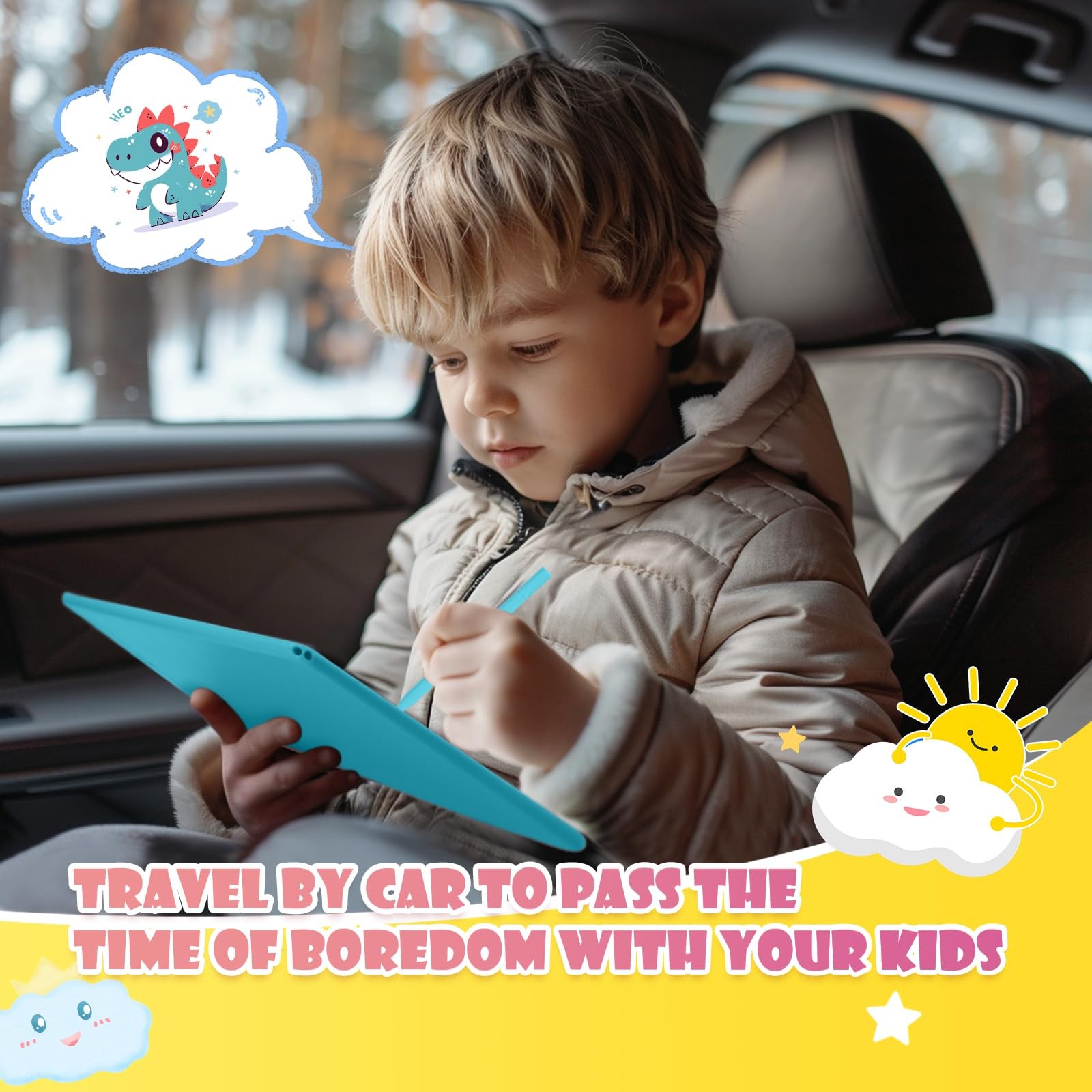 EooCoo Toddler Boy Toys, Kids Gifts, 10 Inch LCD Writing 7″W x 0″H, 10”blue