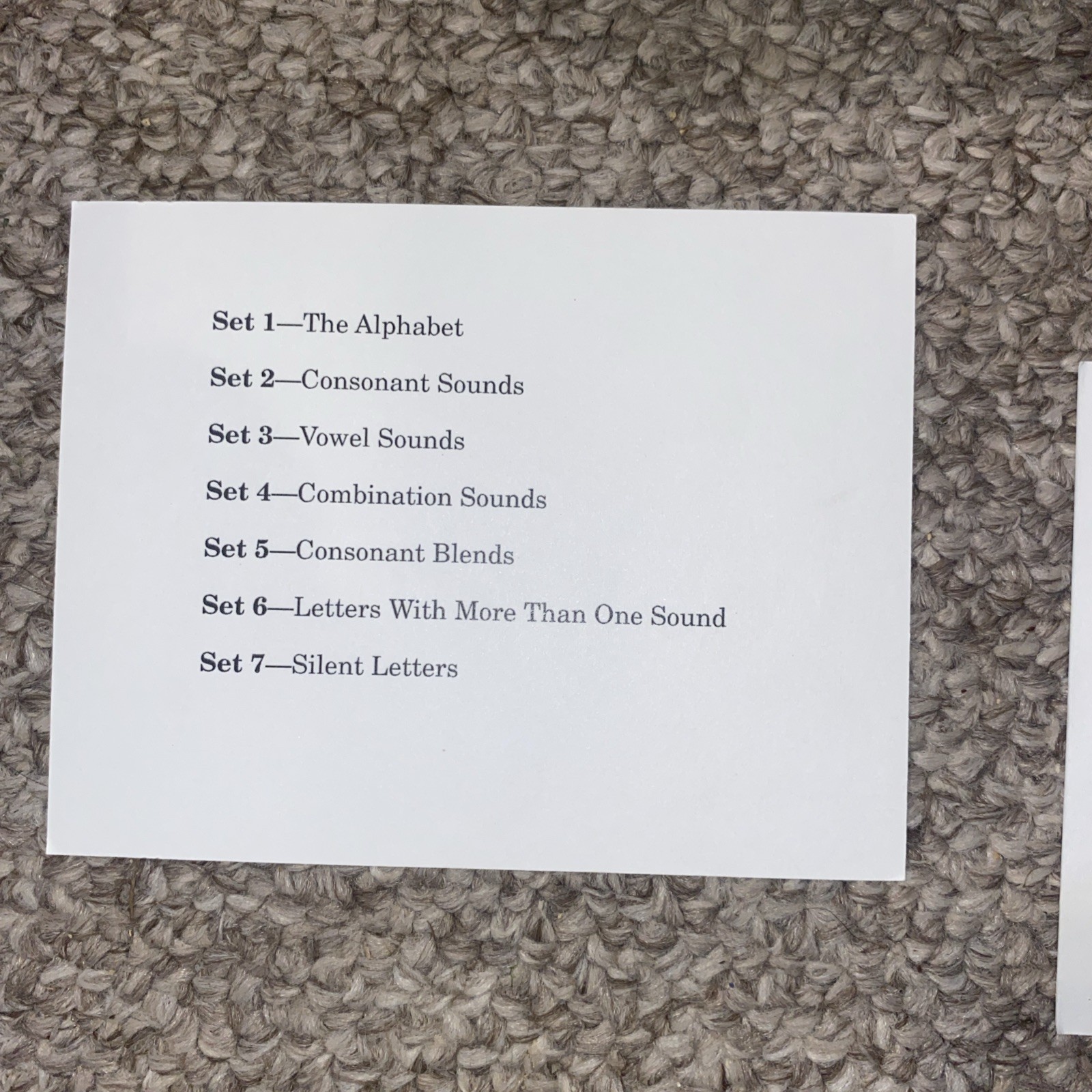 Phonics Flash Cards Rod and Staff Sets 2-7 With Picture Wall Cards 179 Count