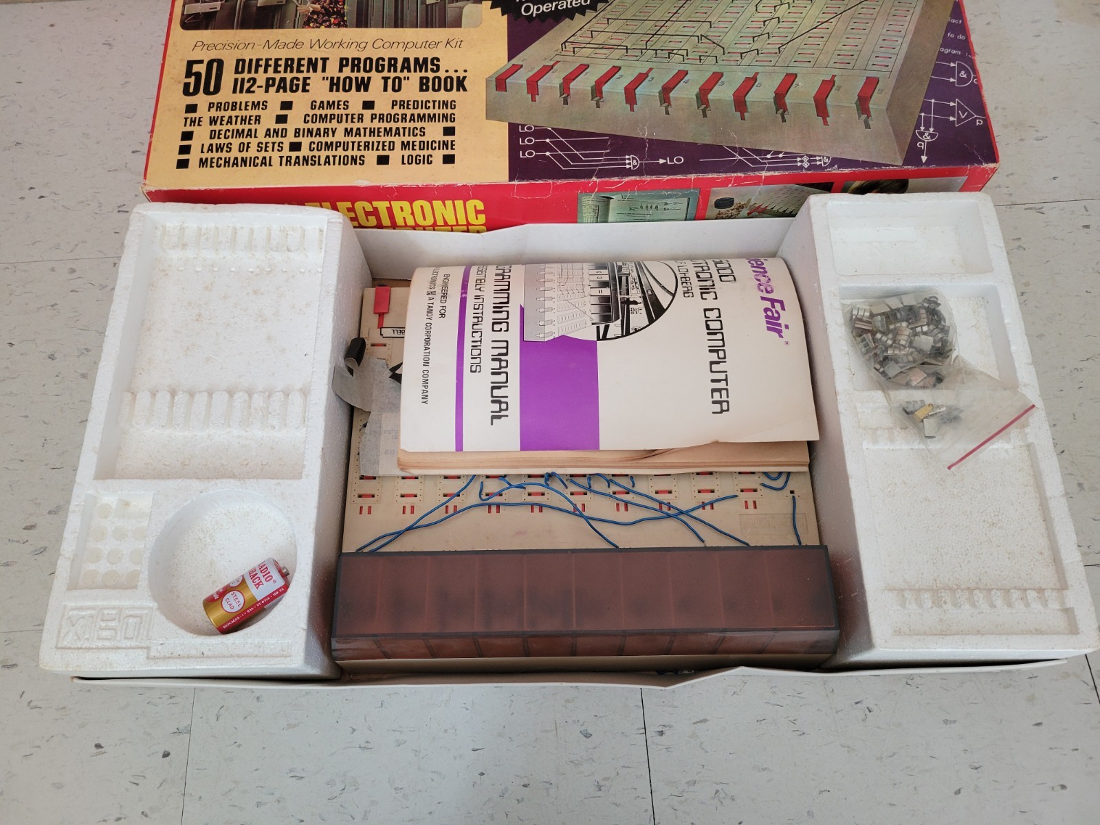 TANDY SCIENCE FAIR SF-5000 LOGIX 0-600 Electronic Digital Computer Vintage 1971