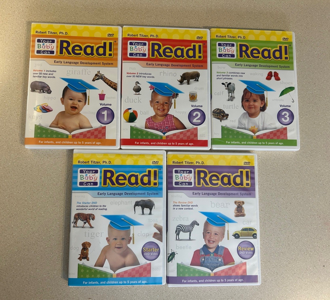 Your Baby Can Read Early Language Development System 5 DVD Set Interactive EUC