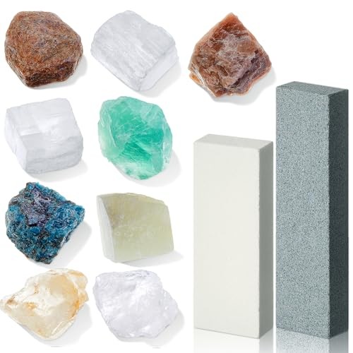 Landical Mohs Hardness Test Kit 11 Piece Mineral Specimen Set for Geology Scienc