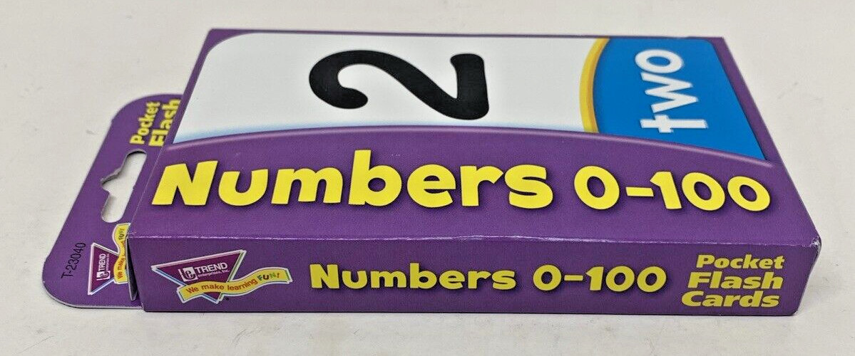 New Trend Numbers 0-100 Pocket Flash Cards T-23040 Great Learning Cards