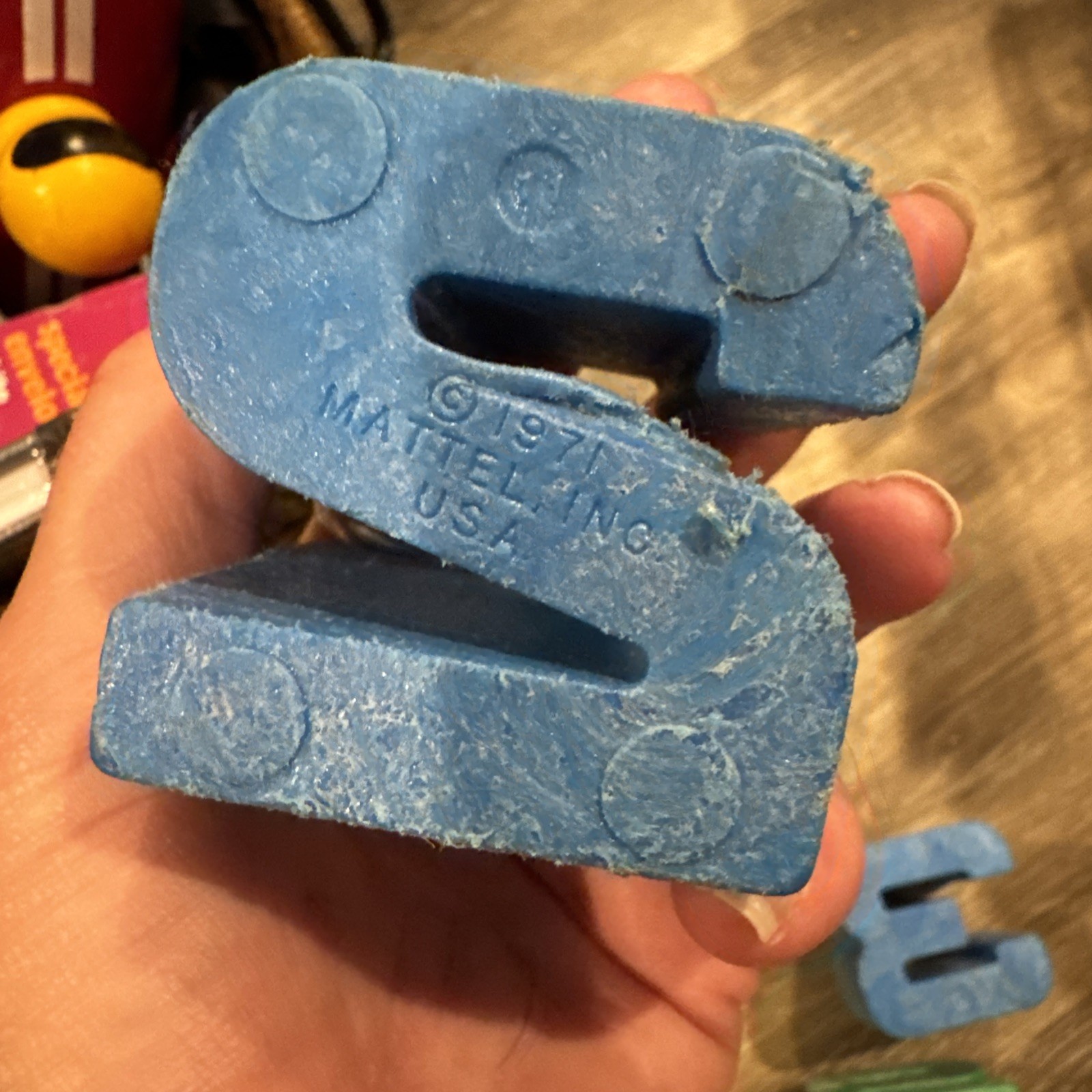 Vintage Mattel 1971 Educational Learning Numbers Blocks Red Yellow Blue Green