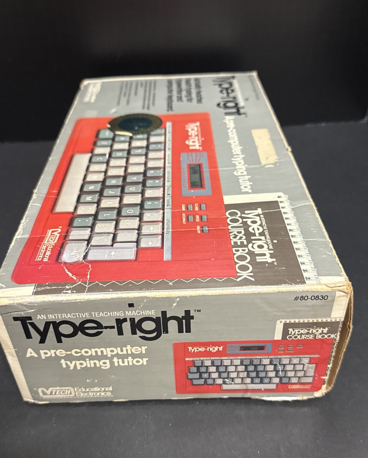 VTech Type-Right Pre-Computer Typing Tutor Vtg 1985 w/ Course Book And Tape
