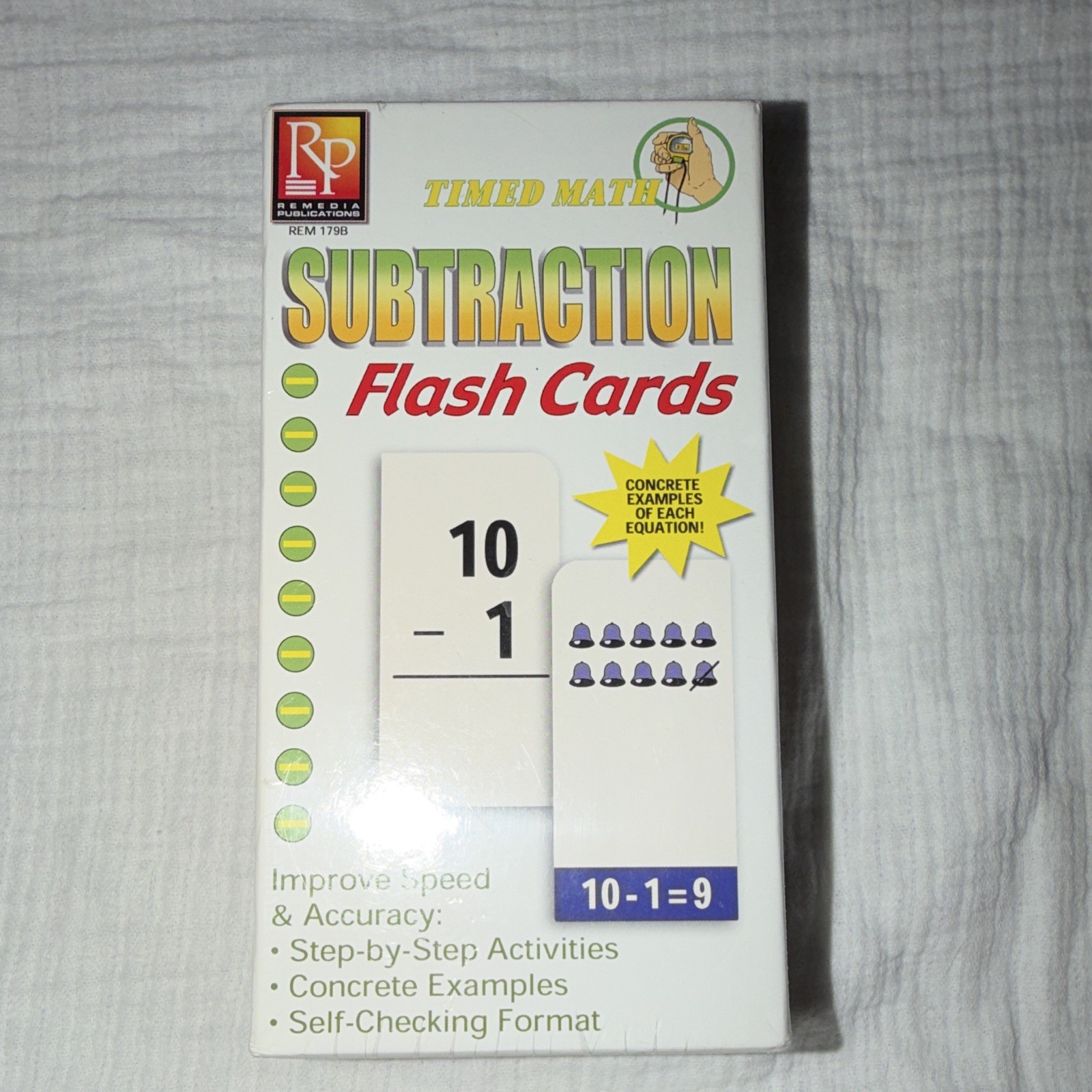 Remedia Publications Timed Math Subtraction Flash Cards Facts Through 9 Ages 6+