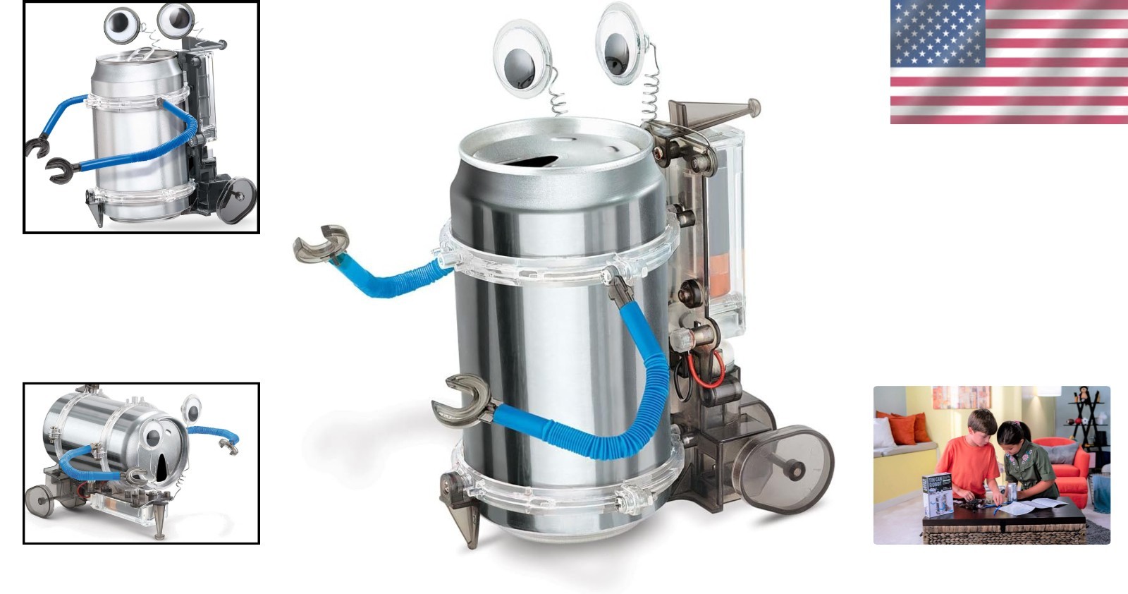 KidzRobotix 4M Tin Can Robot: Interactive DIY STEM Experience for Ages 8+