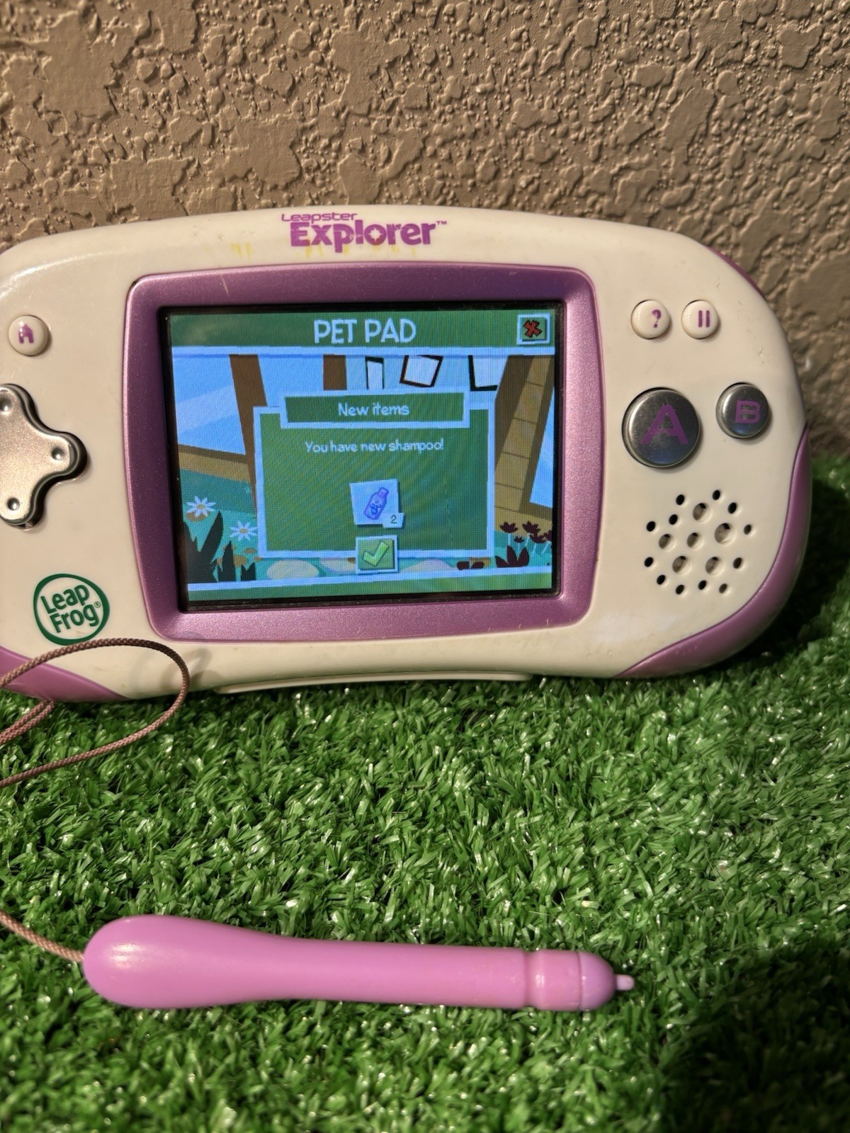 LeapFrog Leapster Explorer Learning System White Purple Unit Cars 2