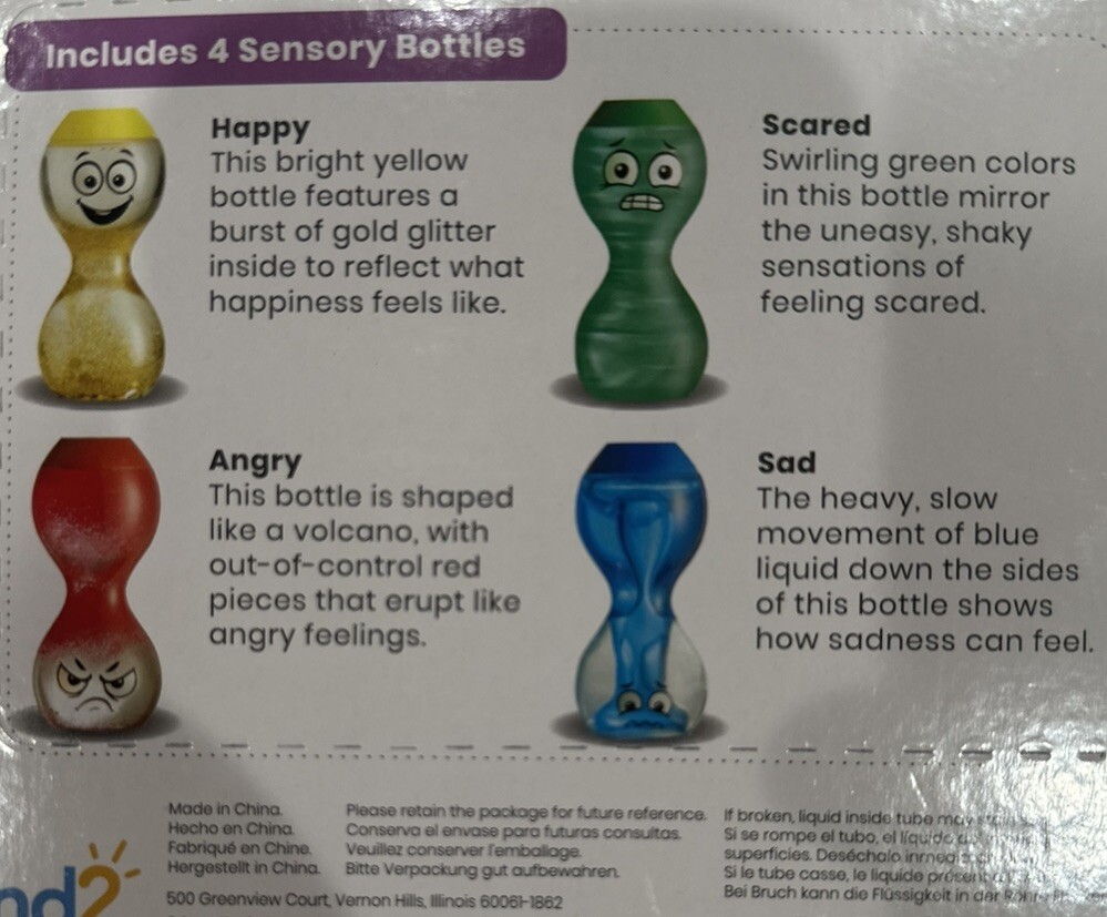 Hand 2 Mind Express Your Feelings Sensory Bottles Play Therapy Schools New Kids