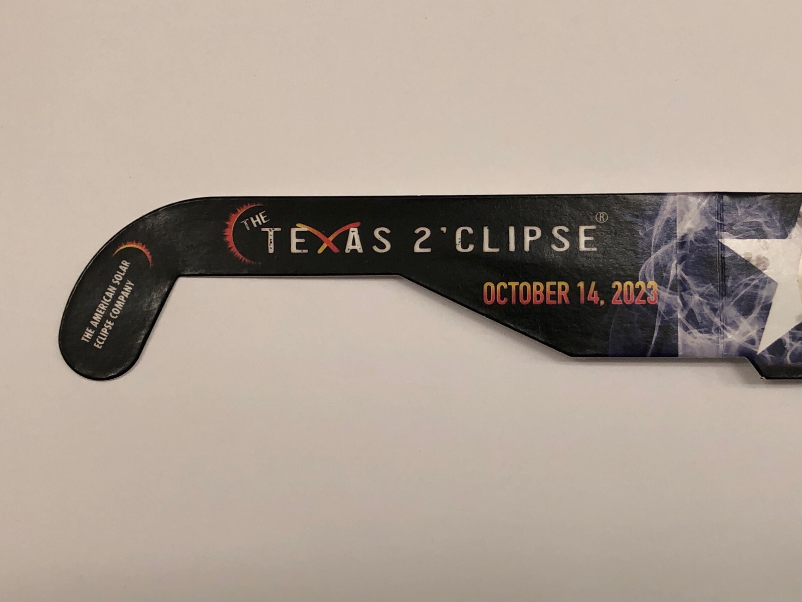 Solar Eclipse Glasses (Texas x2 Commemorative Logo) – ISO Certified Safe