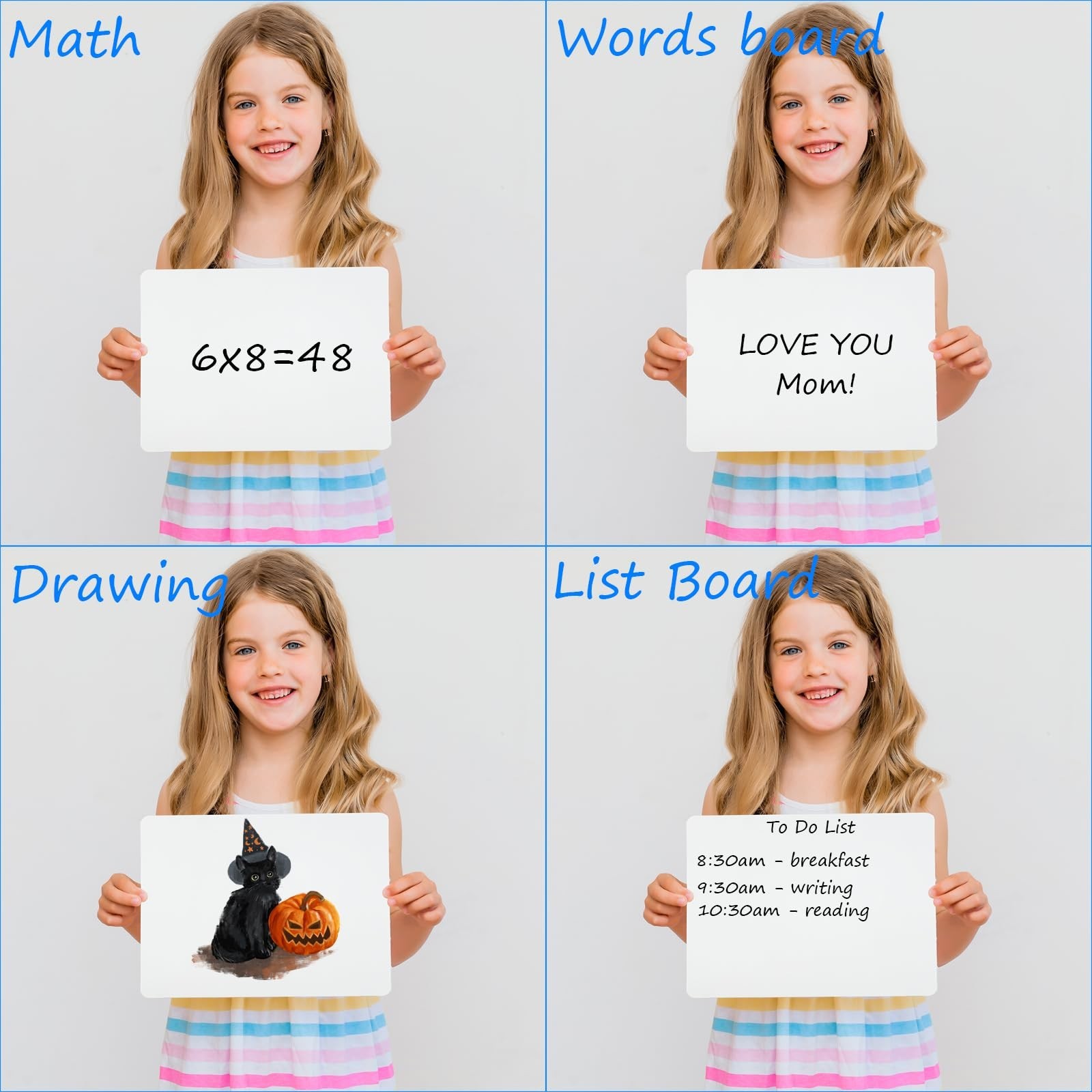 6 Pack Dry Erase LapBoards Double Sided 11.2 x 8.3 Inch Dry Erase Boards with…