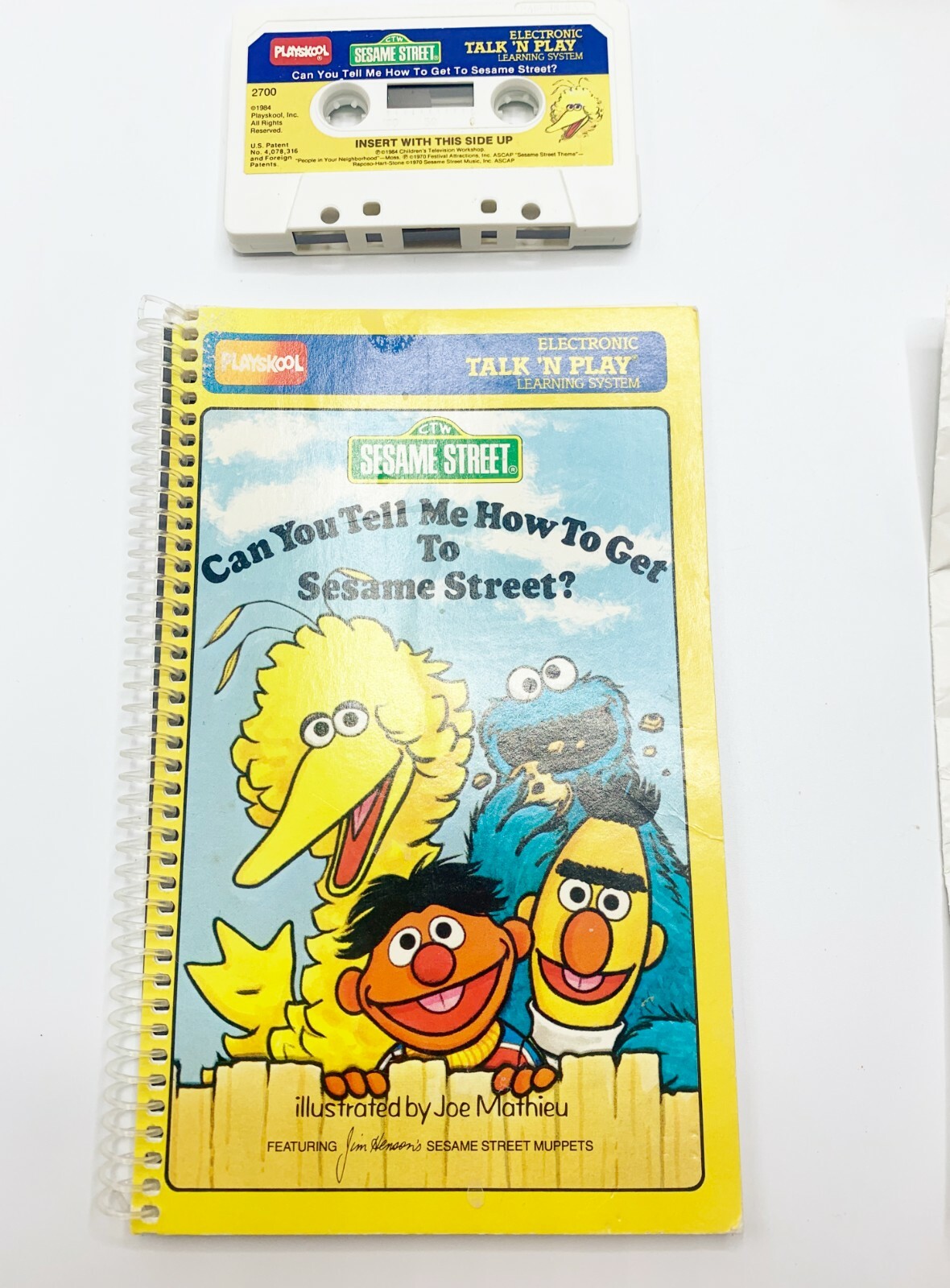 Vintage Playskool TALK ‘N PLAY Book & Cassette Manual Sesame Street