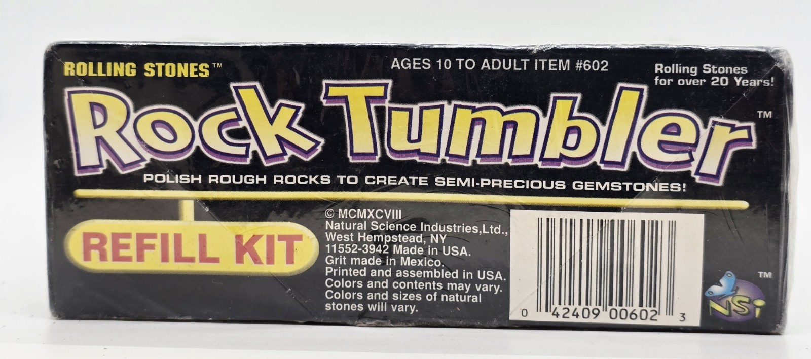Vintage 1998 Rolling Stones Rock Tumbler Refill Kit No. 602 New Sealed Box NOS