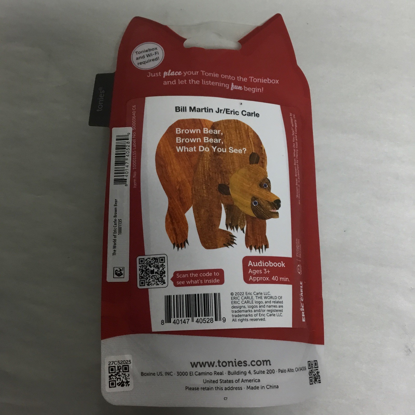 Tonies Brown Bear & Friends Bilingual Story Character 40 Minutes- Free S&H