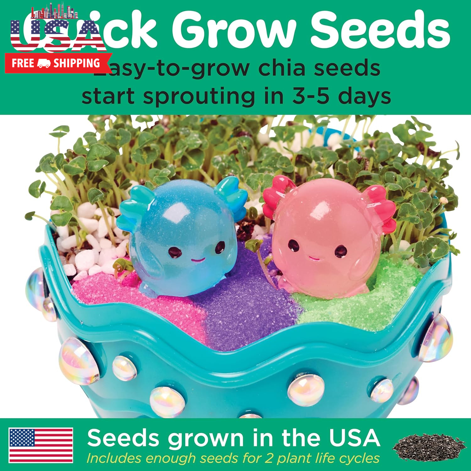 Mini Garden: Axolotl Terrarium – STEM Science Kit for Kids, Axolotl Arts and Cra