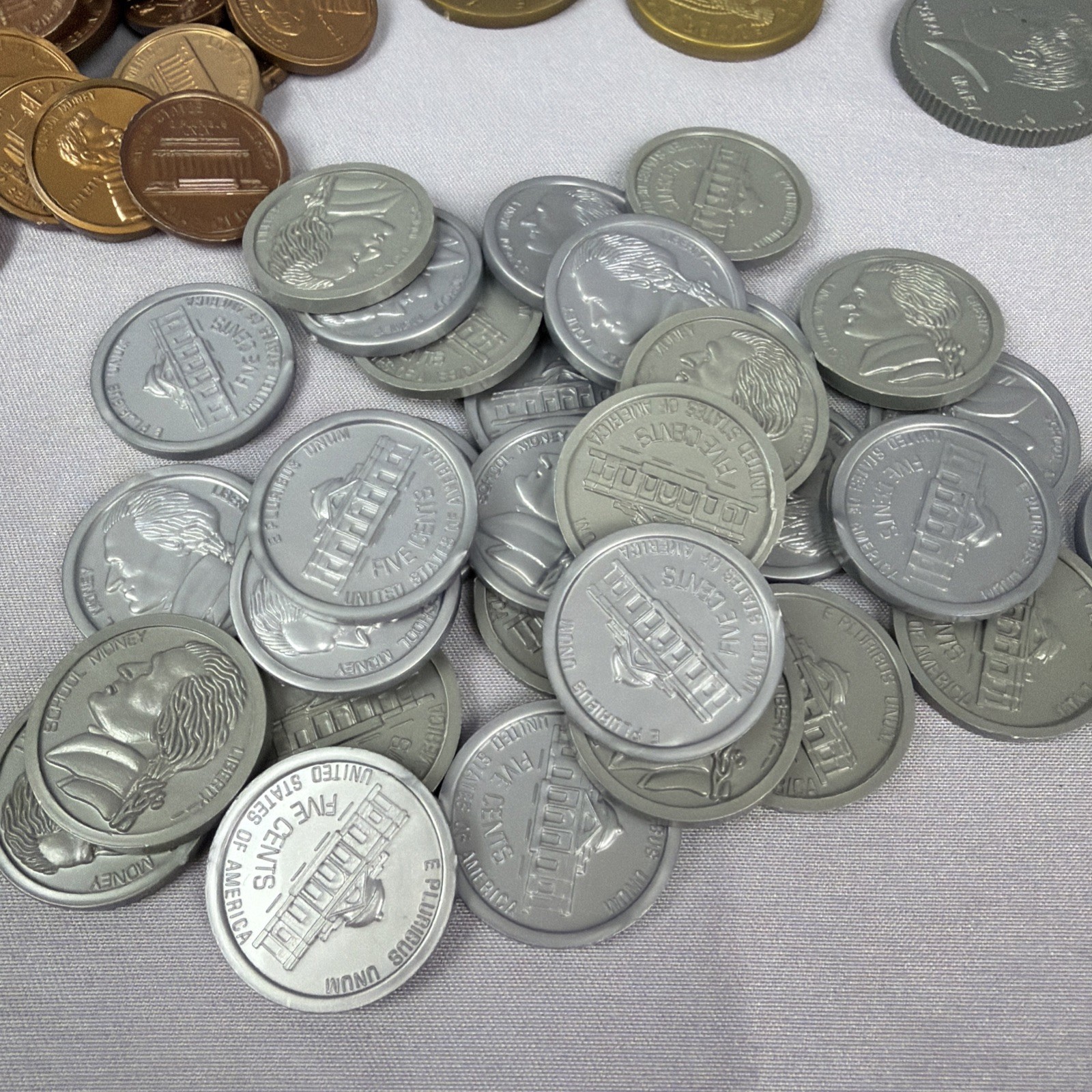 Lot 126 Coins Pretend Play Money Kids Toy Educational Learning Homeschool School