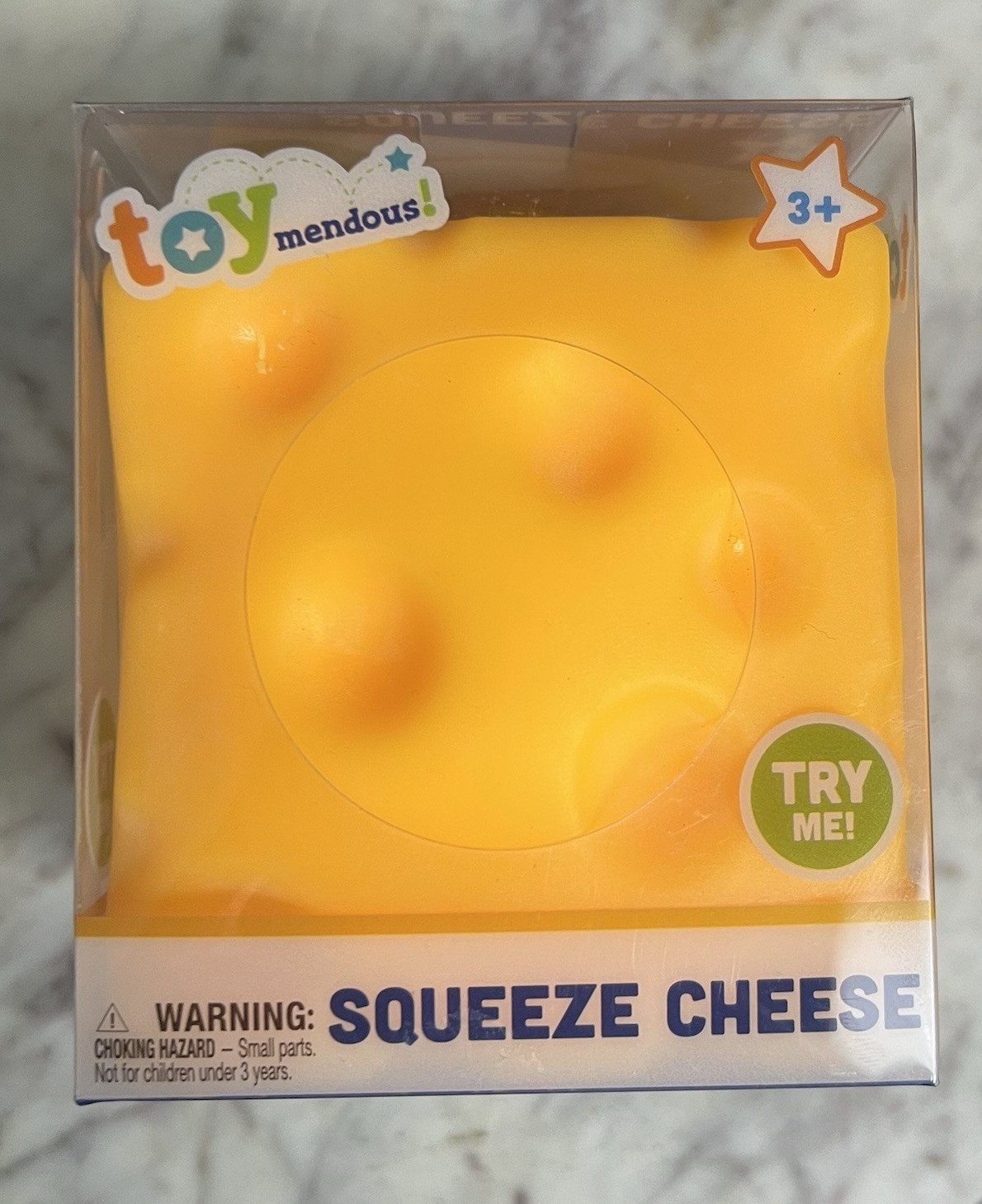 🧀Large Squeeze Cheese Yellow Squishy Toy, – NEW!🧀