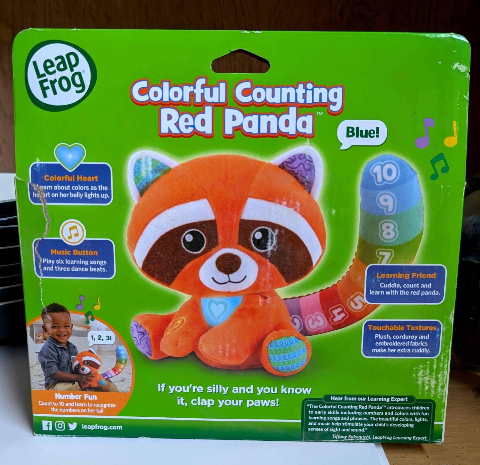 LeapFrog Multi-Color Counting Red Panda Math Toy with Music Leap Frog – NIB