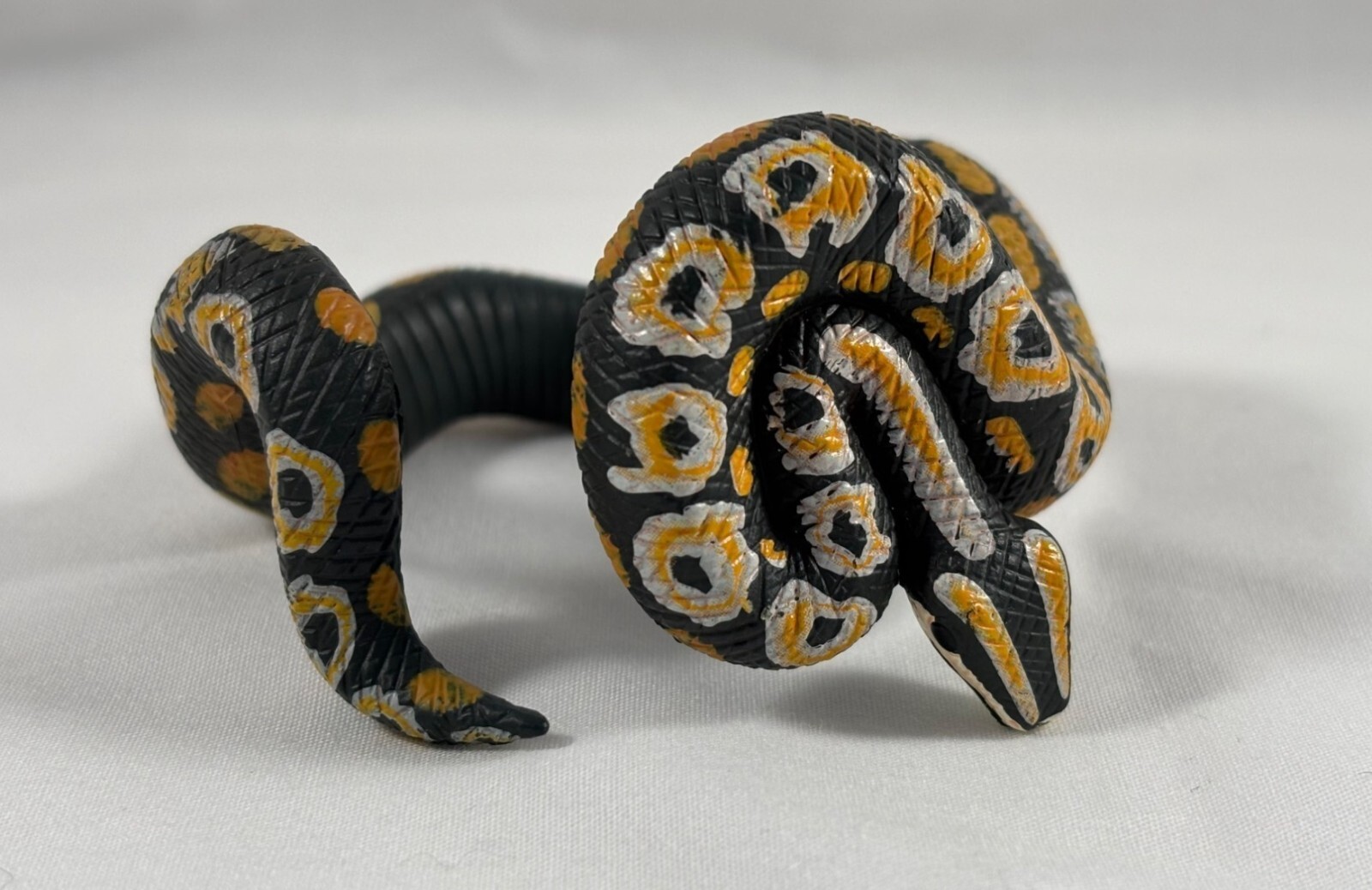 Realistic Coiled Ball Python Figurine Collectible Decor 2.5″ Wide