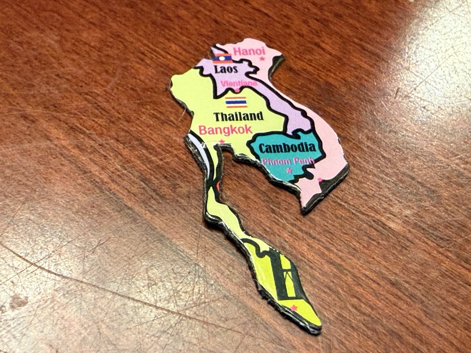 Ata-Boy Magnetic World Map Play-n-Learn Thailand/Cambodia