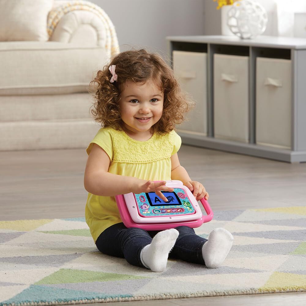 Pink 2 in 1 Electronic Learning Toy Laptop and Tablet for Kids Ages 2 and Up