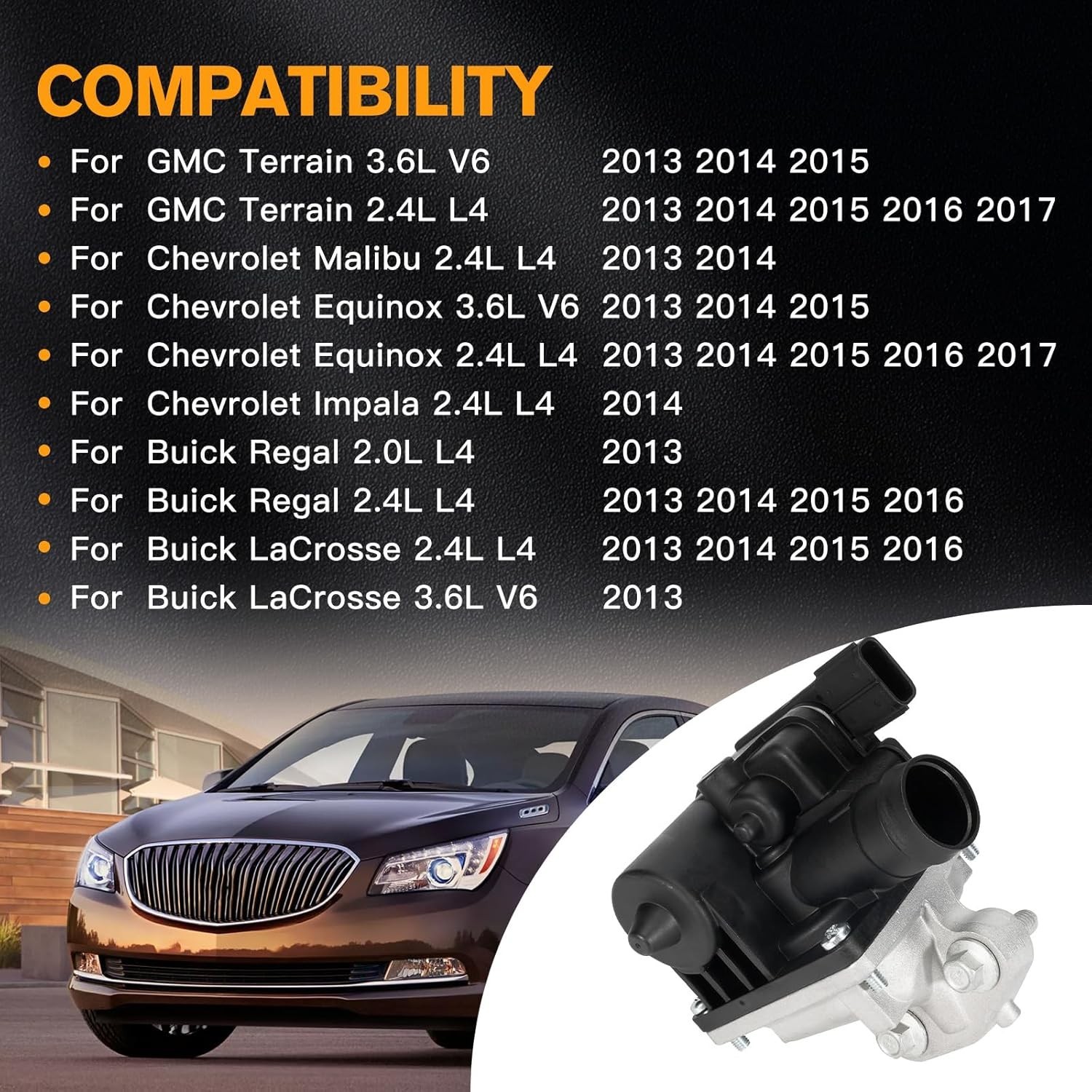Secondary Air Injection Check Valve Fit for GMC Terrain, for Chevrolet Malibu…