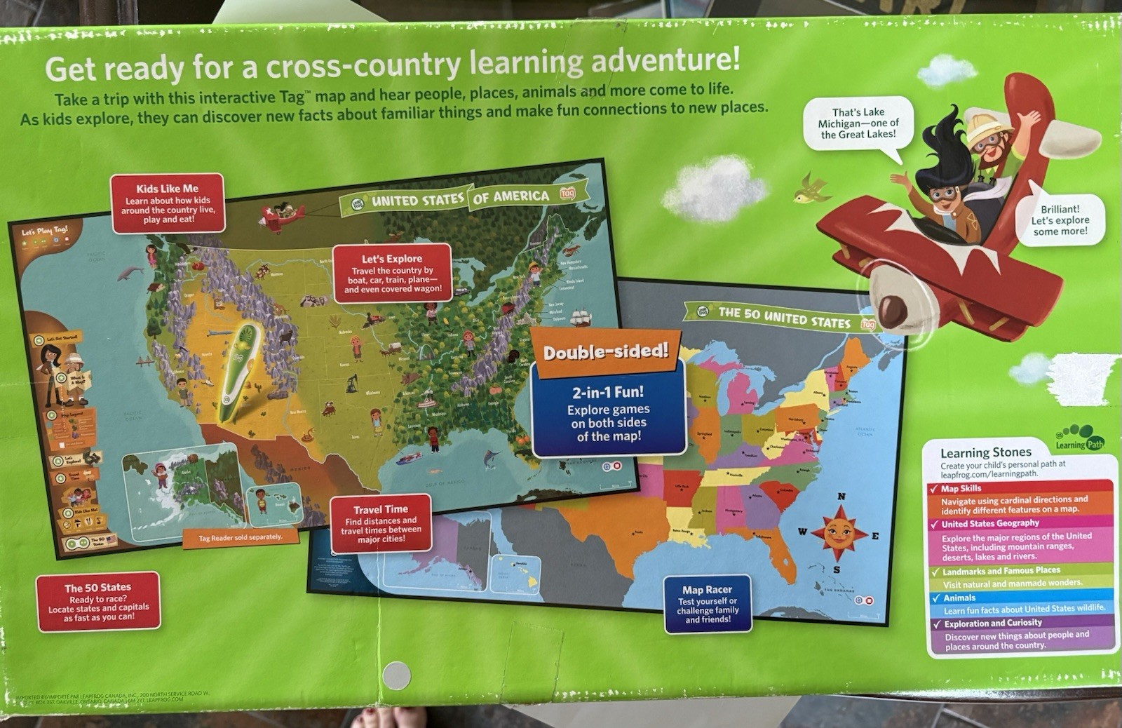 Leap Frog Interactive United States Map- PEN INCLUDED!
