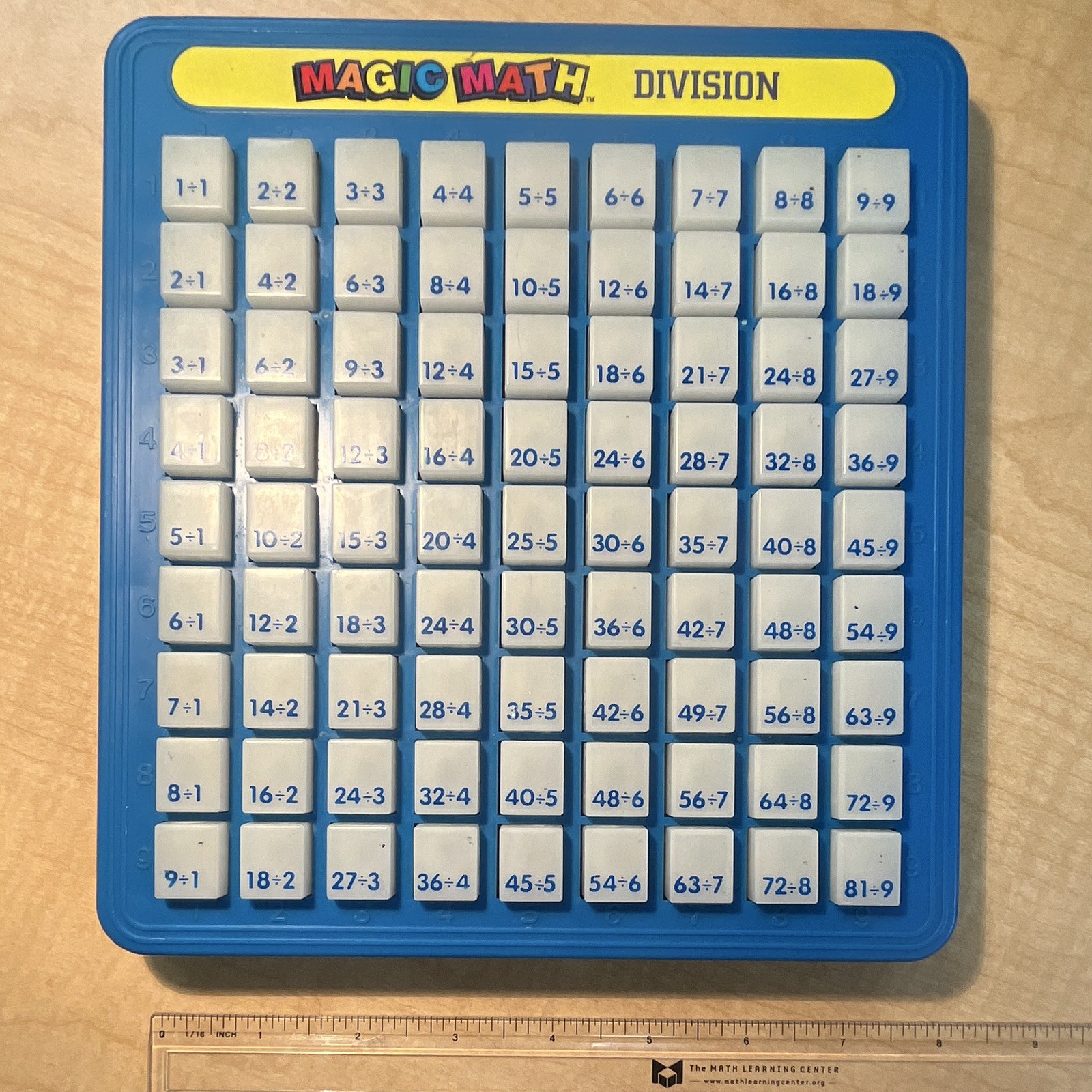 Magic Math Division Learning Board Educational Math Game Ages 8-16