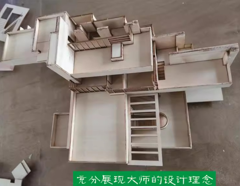 1/75/100 Fallingwater Villa 3D Wooden DIY Building Model Assembly Kits Set Gifts