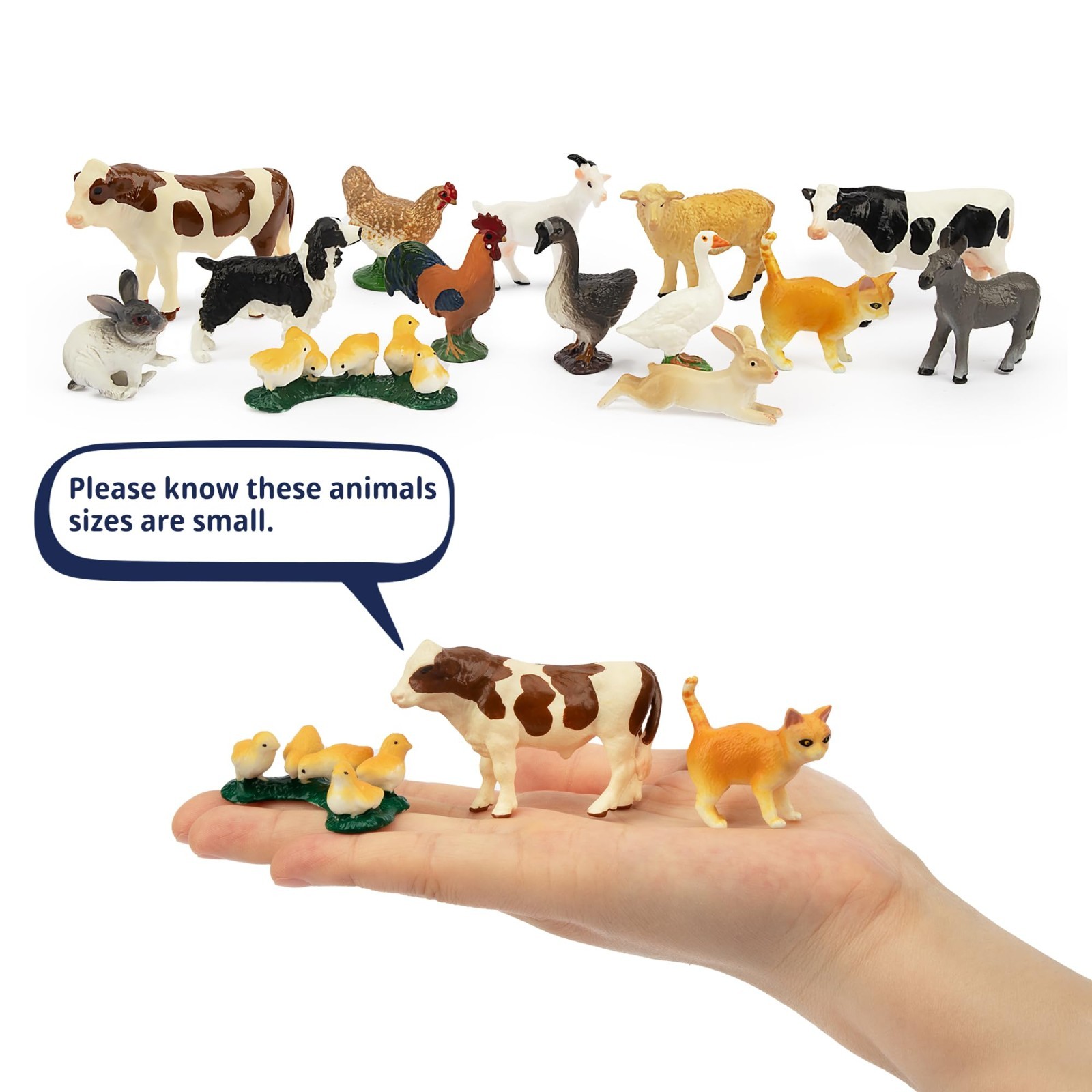 Toymany 14PCS Farm Animal Figures Toy For Kids Children Toddlers