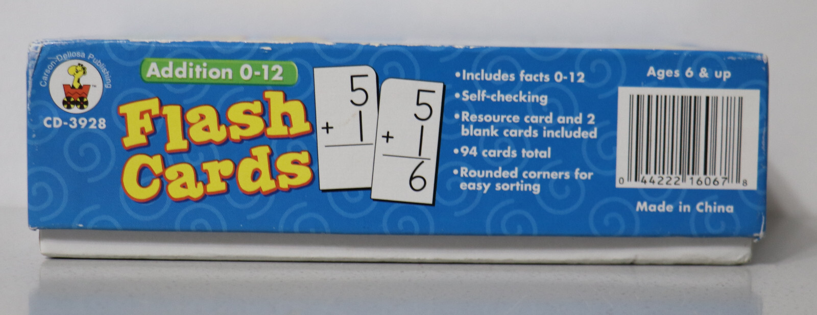 Carson-Dellosa Addition 0-12 Flash Cards Ages 6+ Self-Checking Design CD-3928