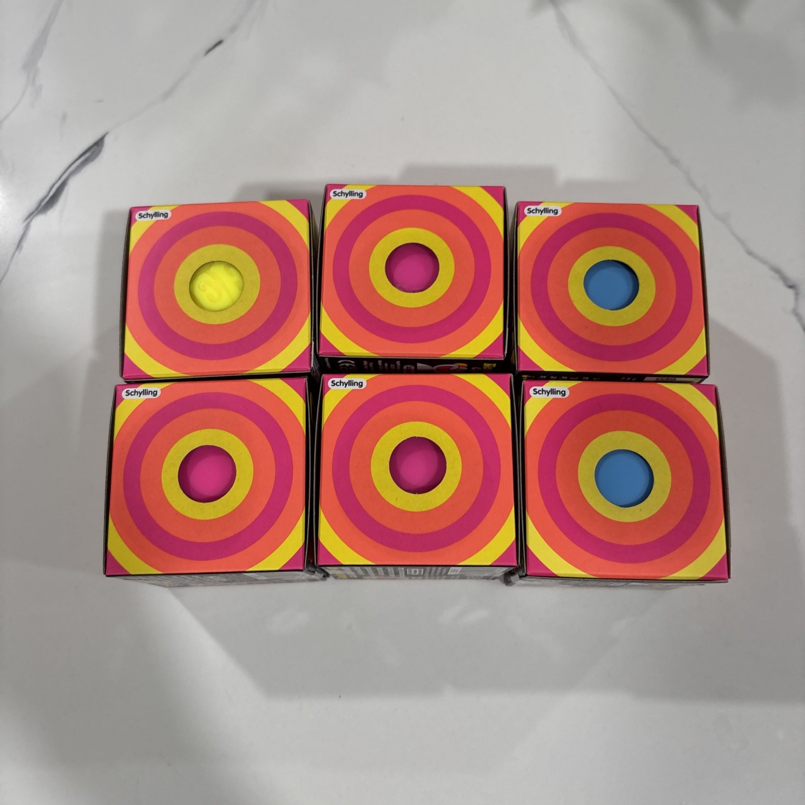NeeDoh Color Change Ball Lot Of 6 Sealed New 3 Pink, 2 Blue, & 1 Yellow