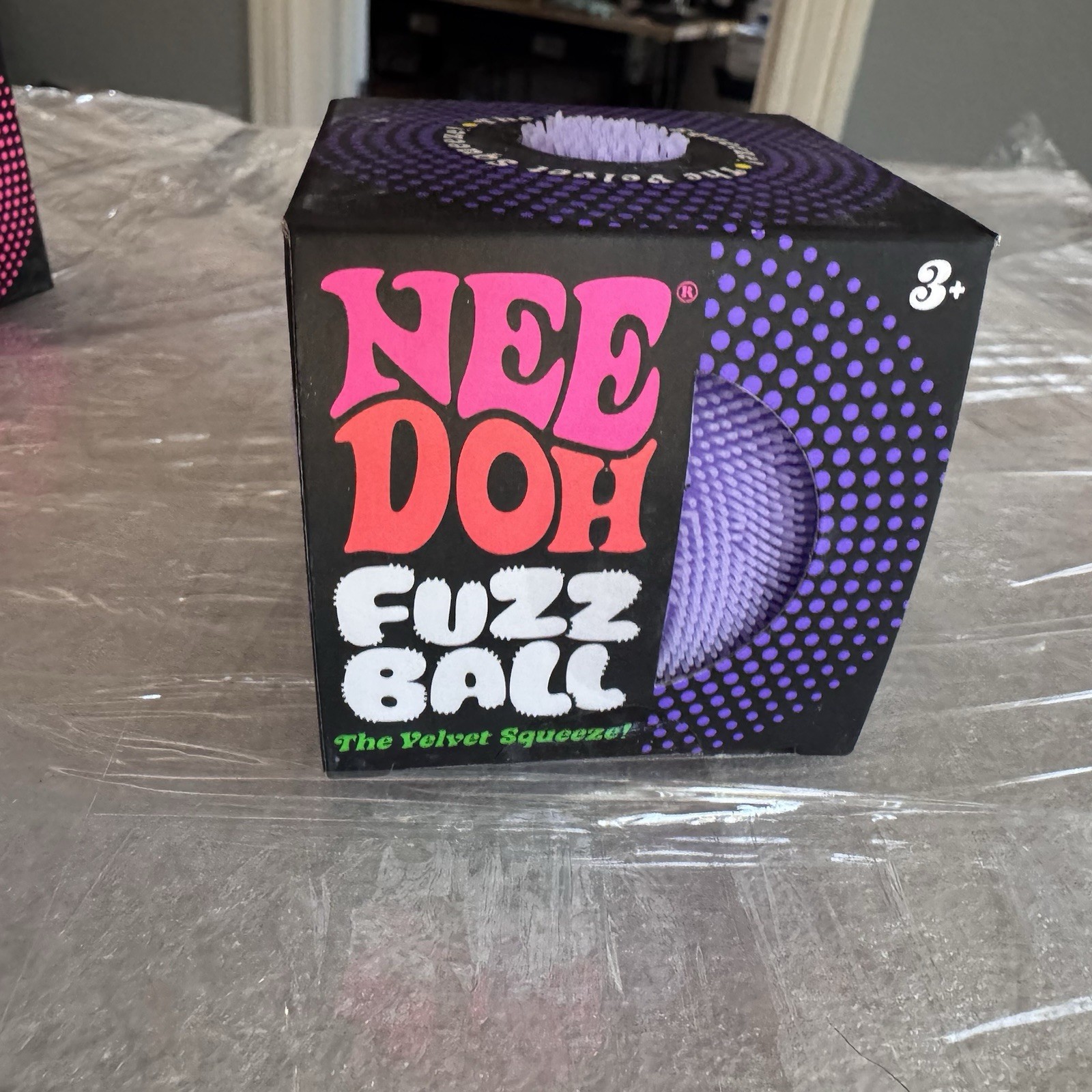Nee Doh Needoh FUZZ BALL The Velvet Squeeze Fuzzball NEW Purple