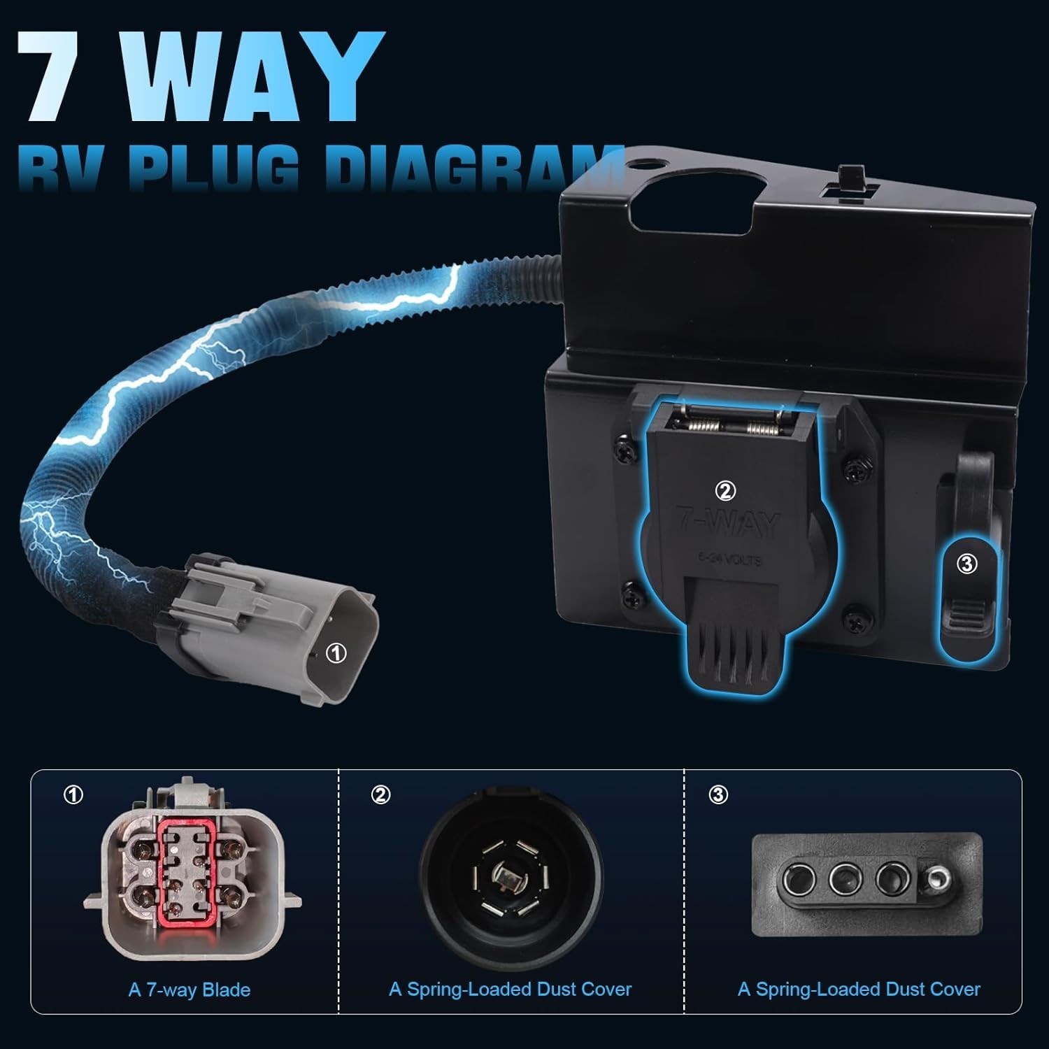 4 & 7 Pin Trailer Tow Wiring Harness Fit for Ford F250 F350 Super Duty Pickup Tr