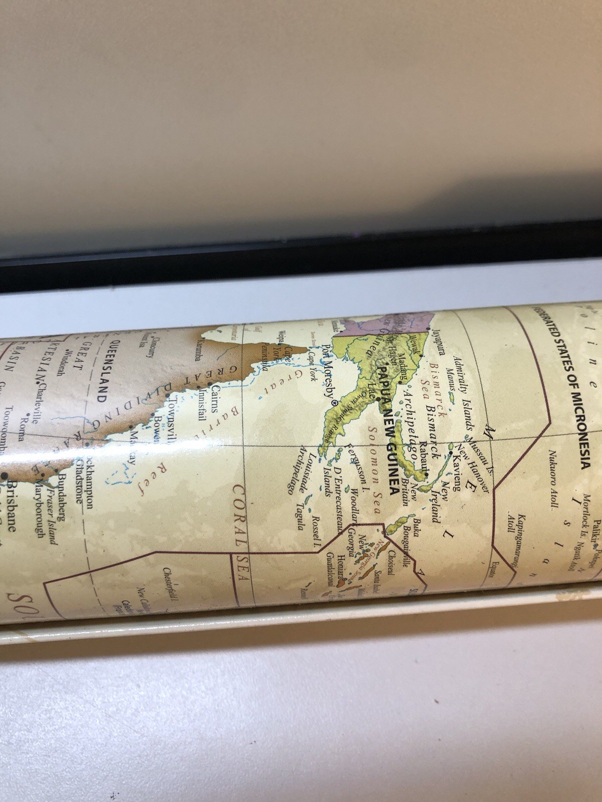 Waypoint Geographic NIB 24×36 Laminated World Map – Can Use w/ Dry Erase Markers