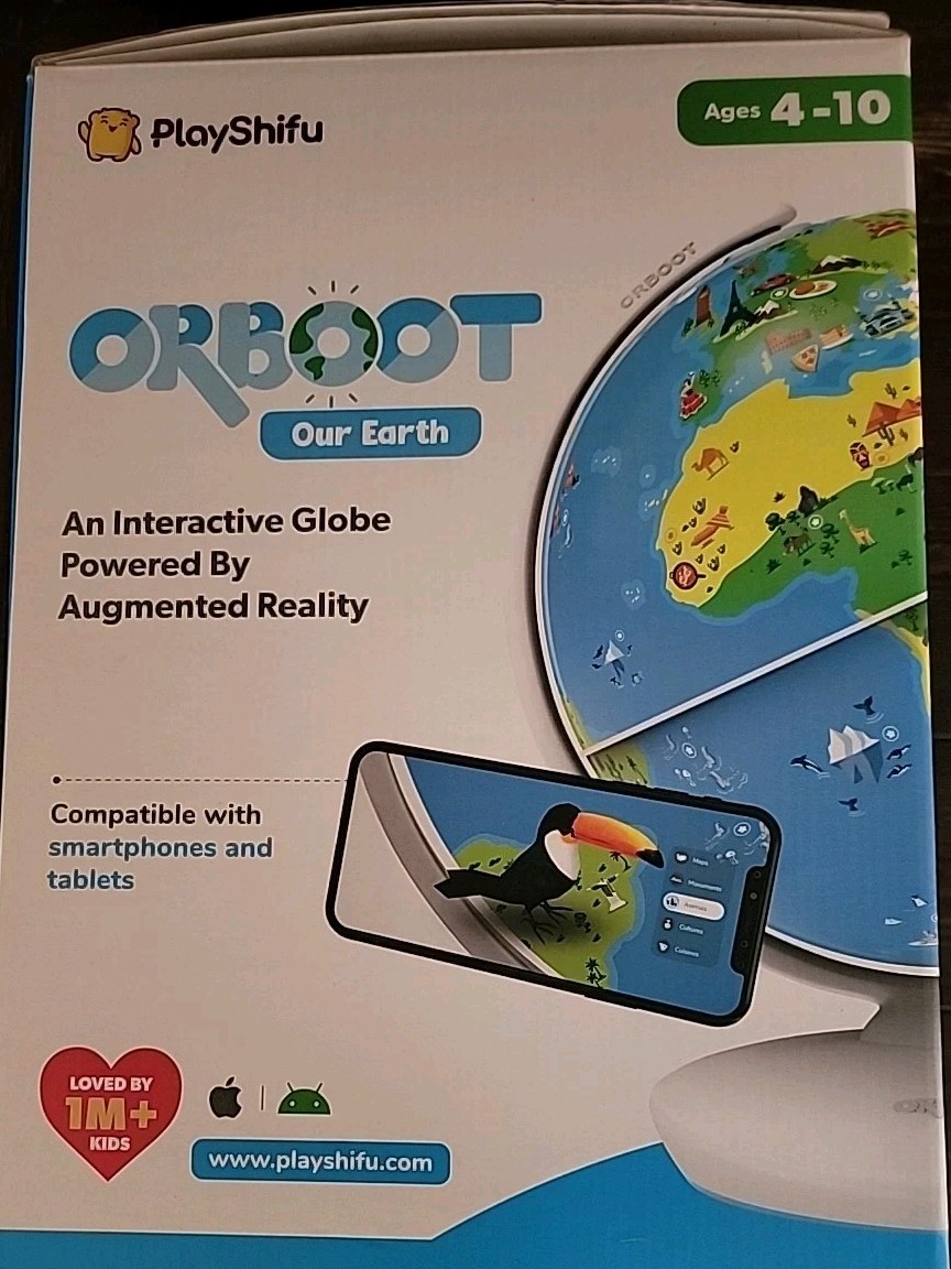 PlayShifu Orboot Earth World Globe Interactive AR Kids STEM Pre-School **Read**