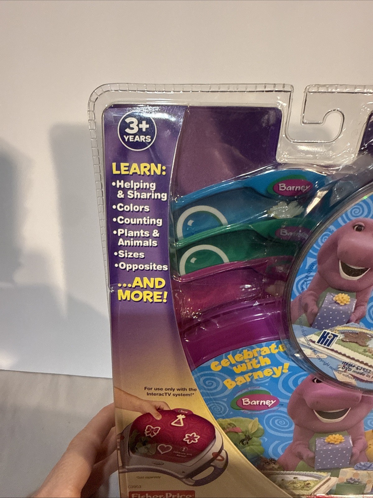 Barney Fisher Price Interac TV DVD Based Learning System Celebrate With Barney