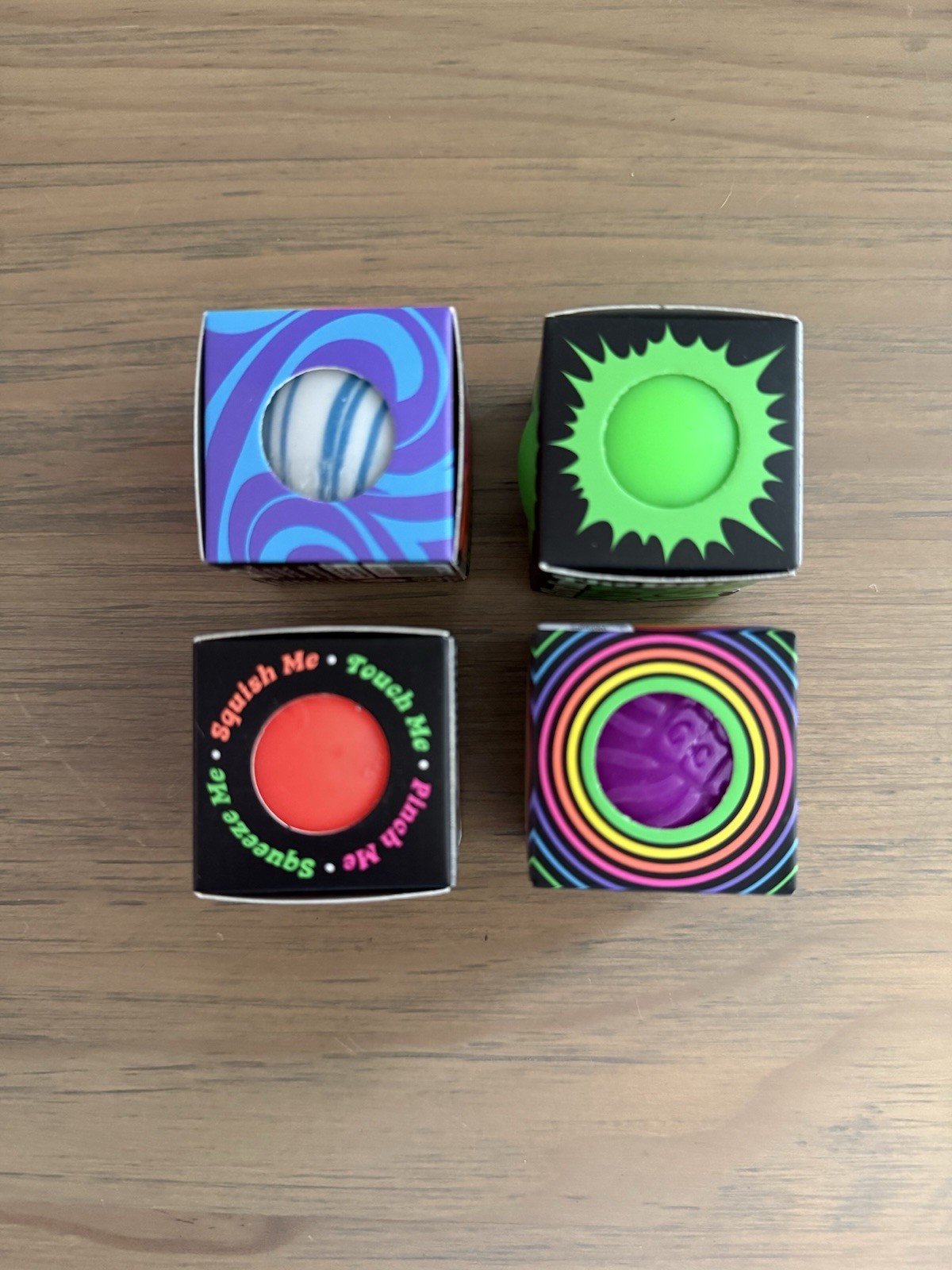Nee Doh Teenie Singles Orange Glob Swirl Glow Ripple Mini Schylling Toys 4 New
