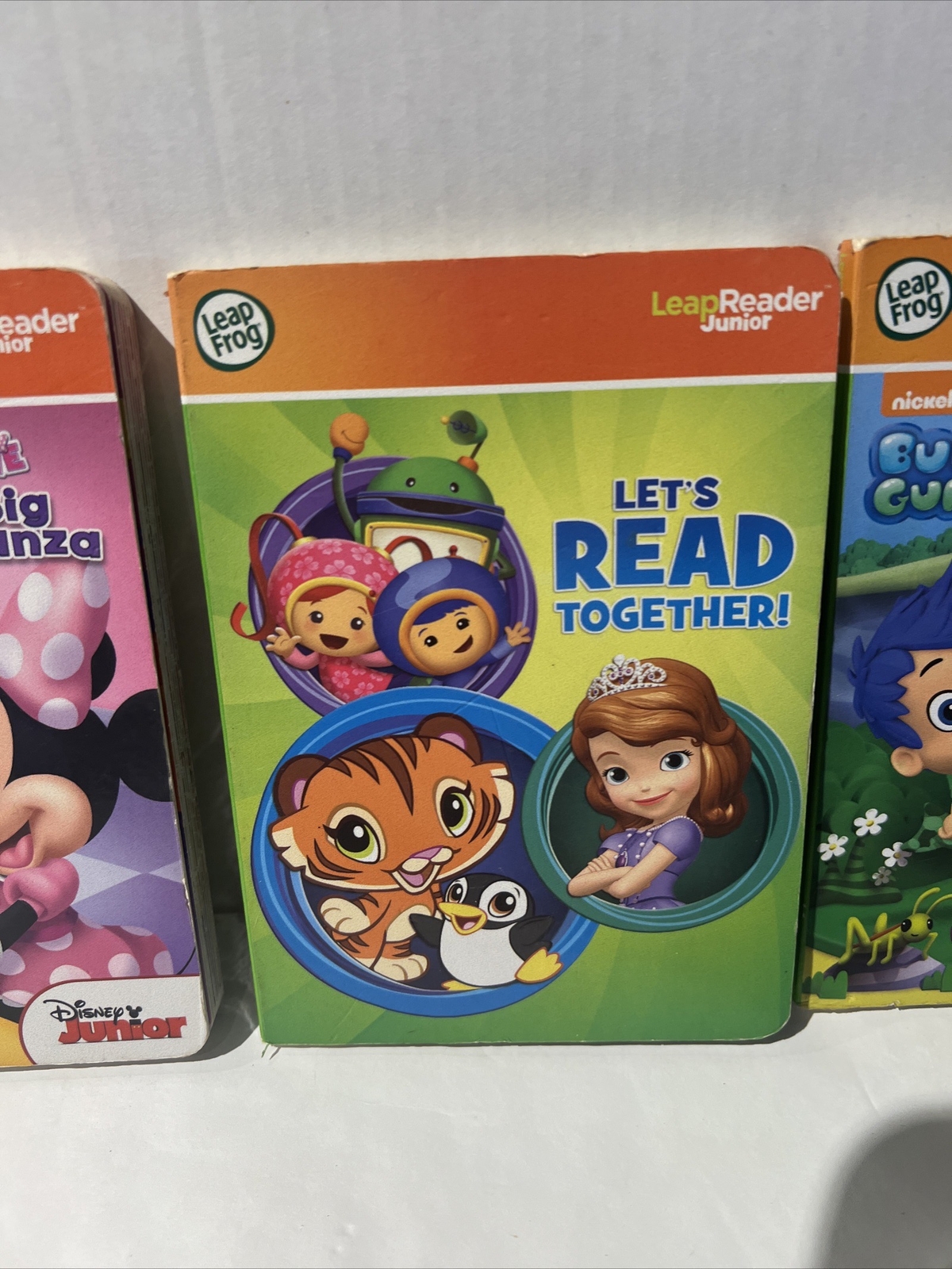 Leap Reader Junior Purple Puppy Reader Learn To Read Lot Books/Power Cord Works.