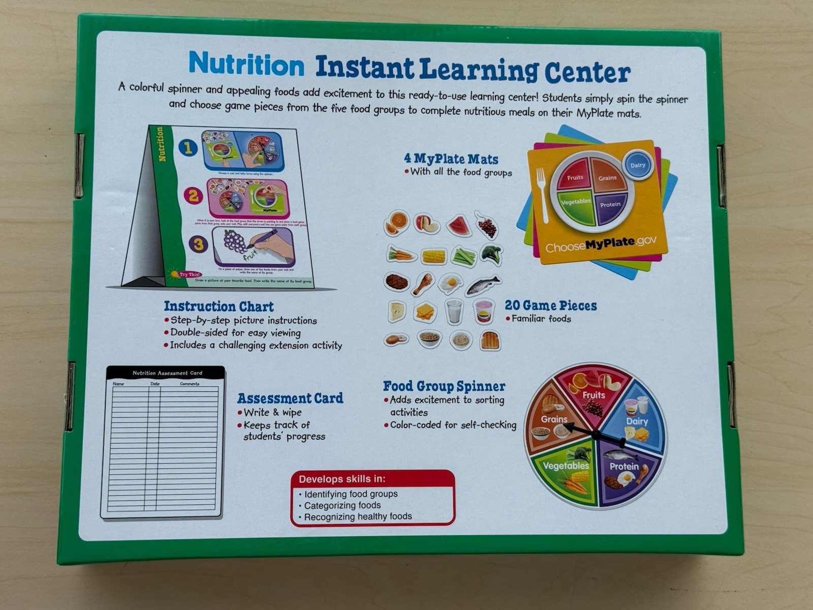 Lakeshore Nutrition Instant Learning Center Game Preschool Kindergarten DD975