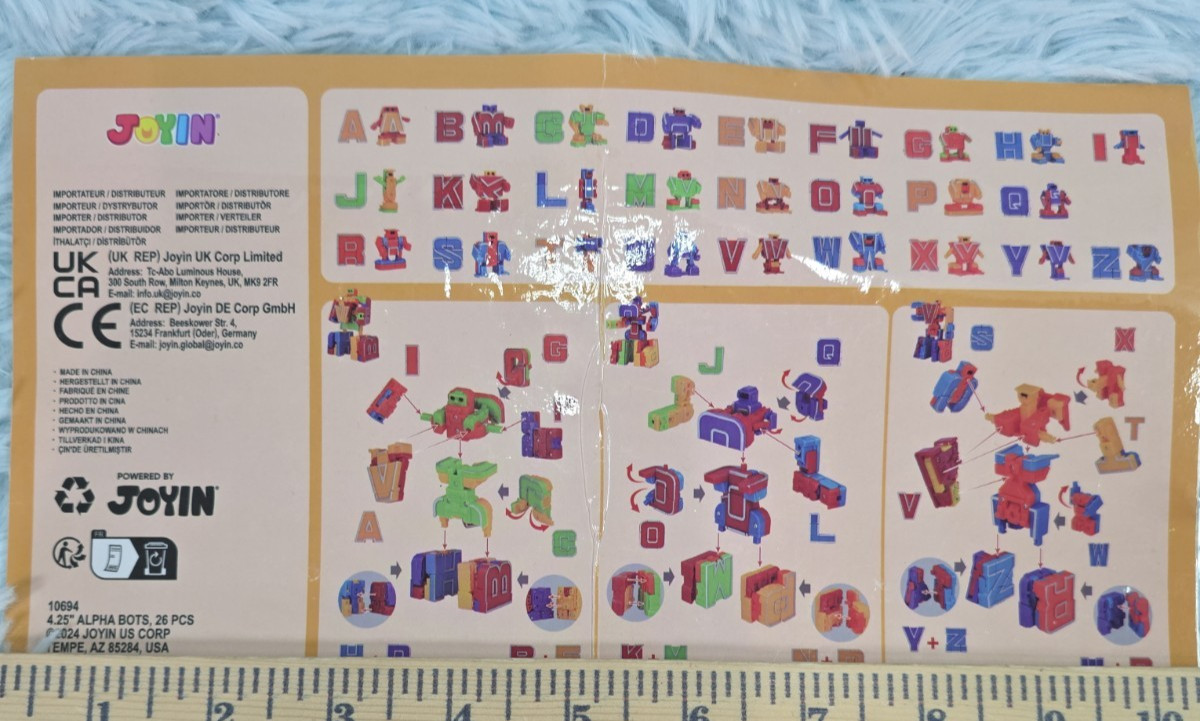 Lakeshore Alpha-Bots Math-Bots Transforming Toy Set Alphabet Numbers Math Lot