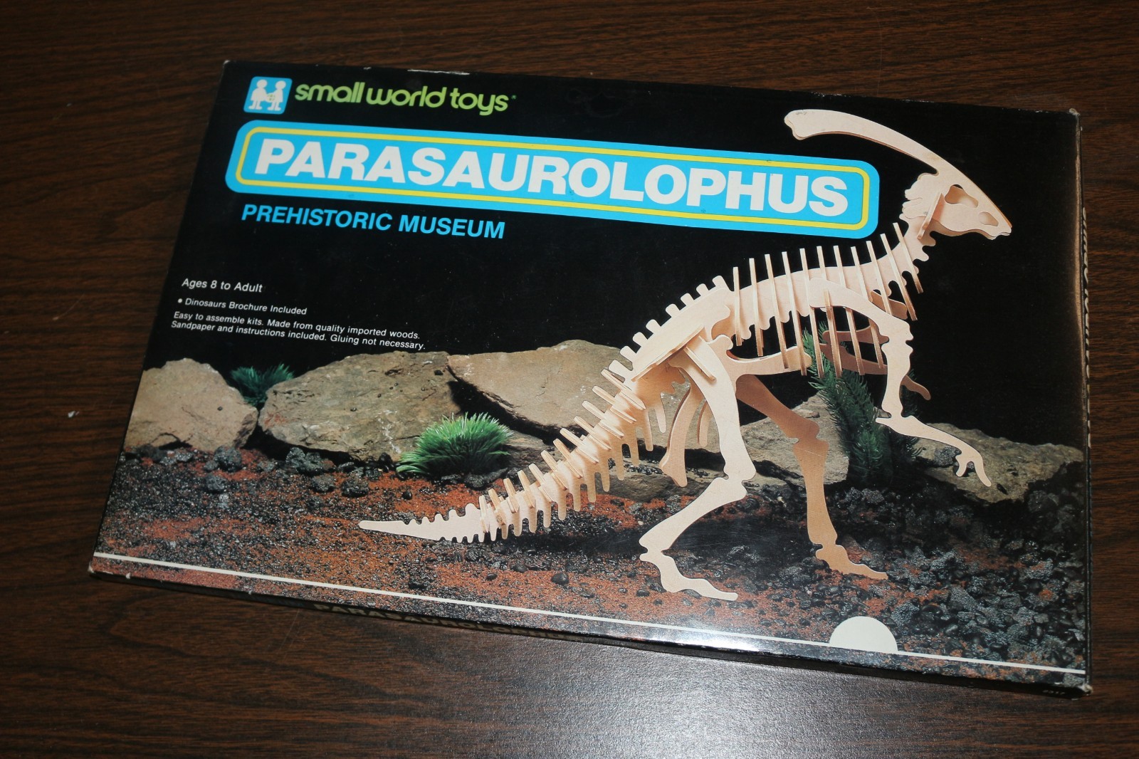 Parasaurolophus Prehistoric Museum Wood Model Dinosaur Small World Toys