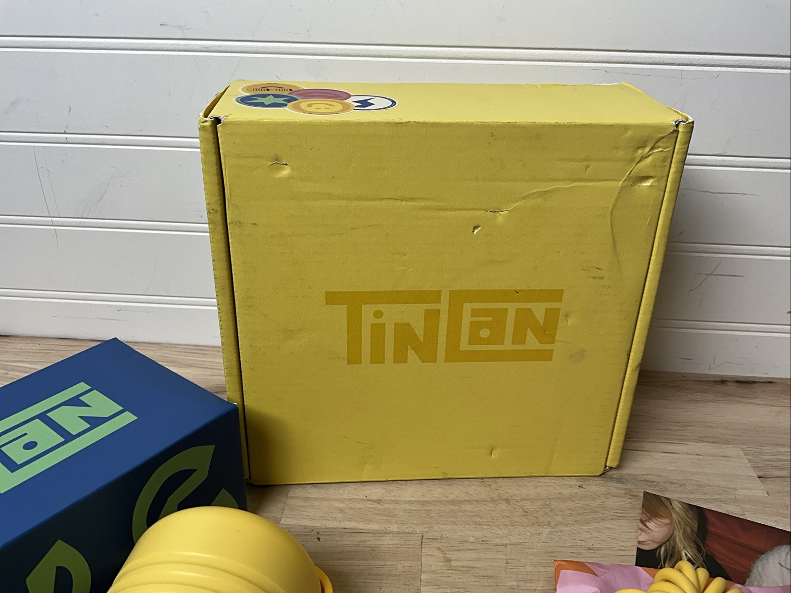 Tin Can Yellow Phone Kids Landline Answer Me – No Power Cable