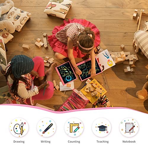 LCD Writing Tablet for Kids, 15 Inch Colorful Electronic Doodle Board 15in Pink