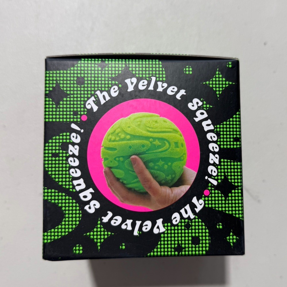 NeeDoh Super Fuzz Ball XL Velvet Squeeze Green Fuzzball Squeeze Stress Ball NEW