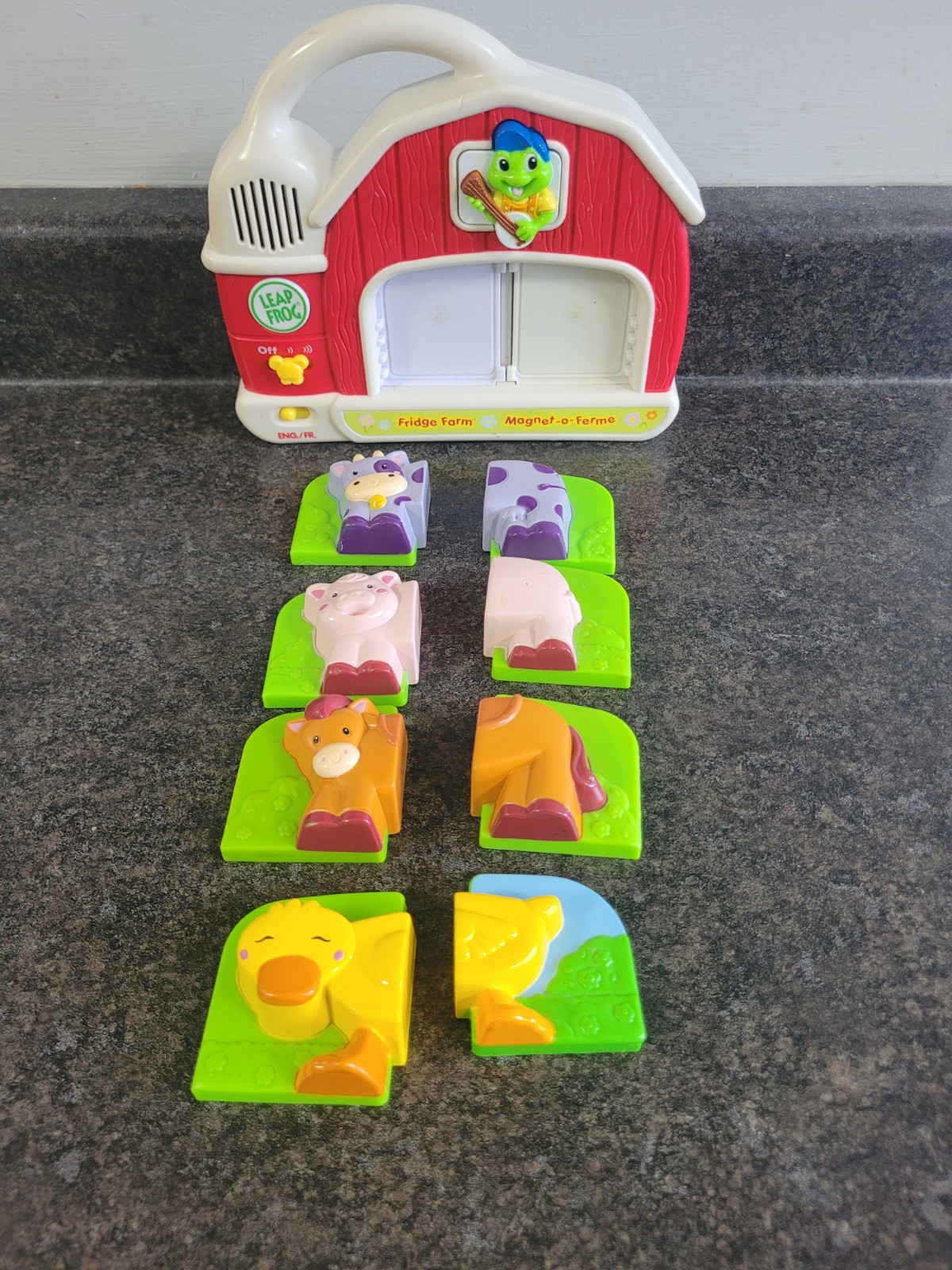 LeapFrog Fridge Farm Animal Magnetic Set Complete English/ French 10110 Phonics