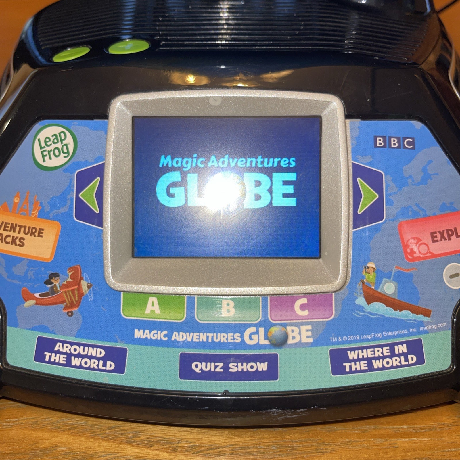 LeapFrog Magic Adventures Globe 10” Interactive LCD Video Screen Toy Tested