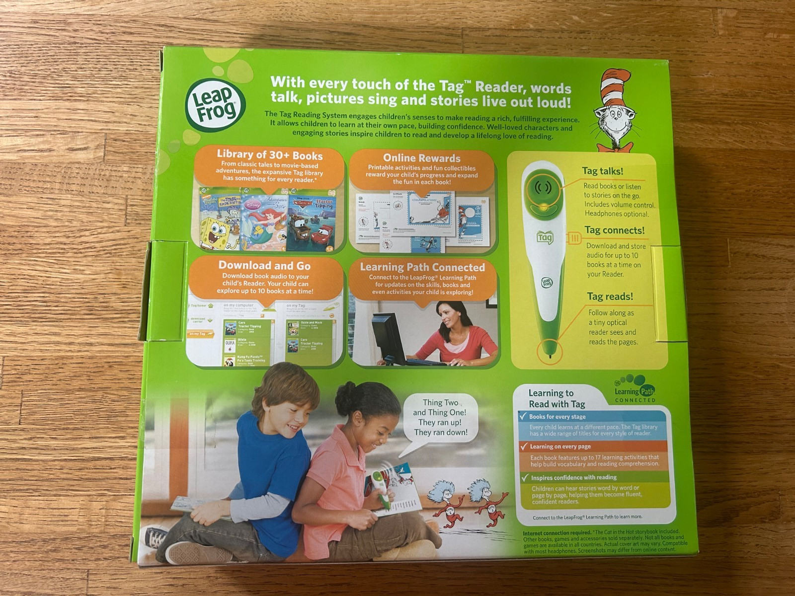 GUC Leap Frog Tag Reading System w/Pen, USB Cable, CD, 14 Books & Carrying Case