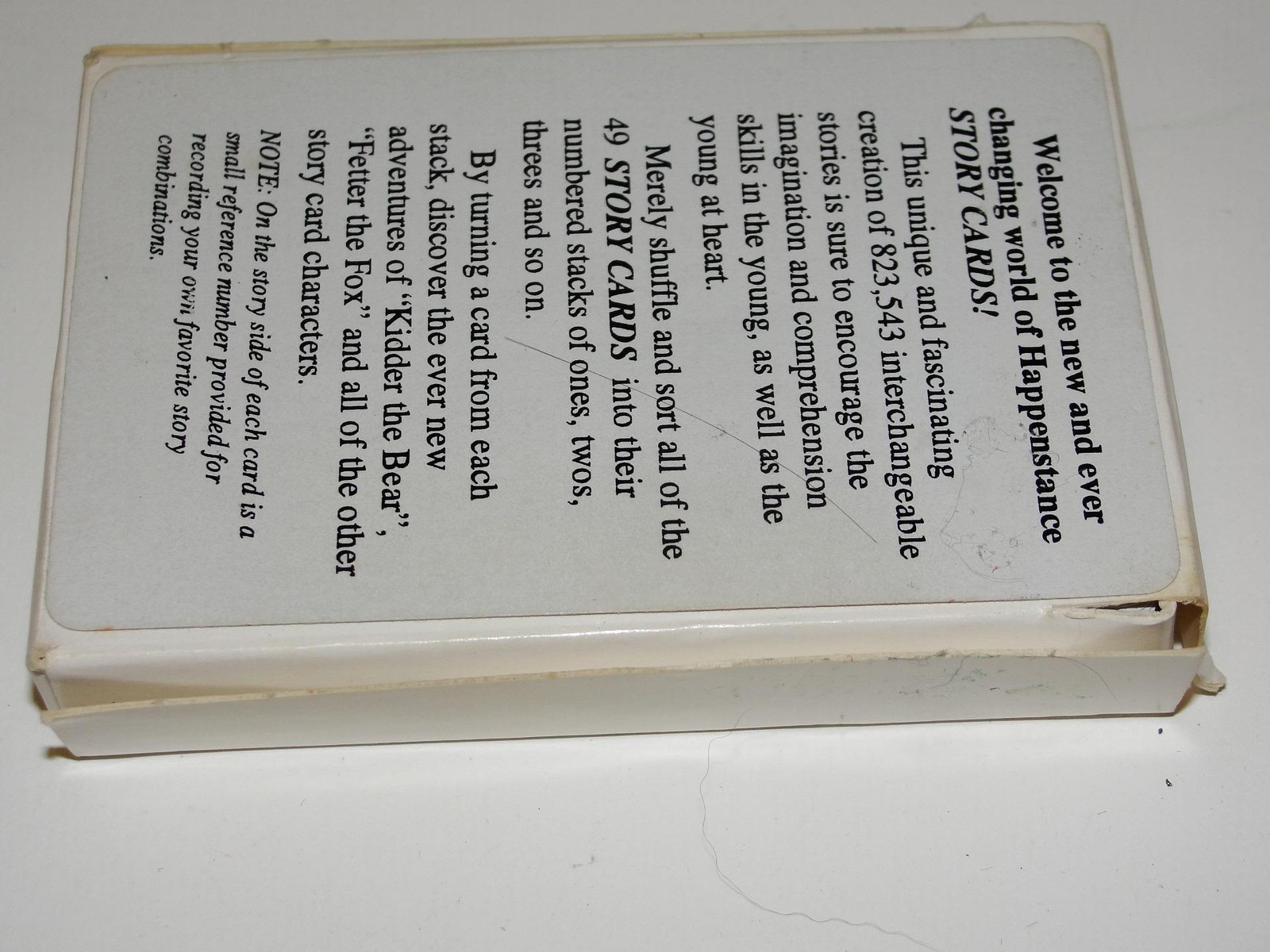Vintage 1993 Happenstance Story Cards – Stack & Flip Cards to Create New Stories